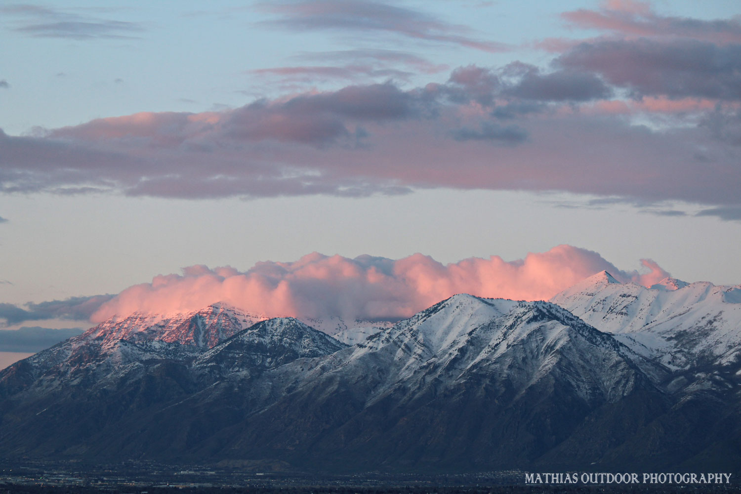 Pink over the Wasatch