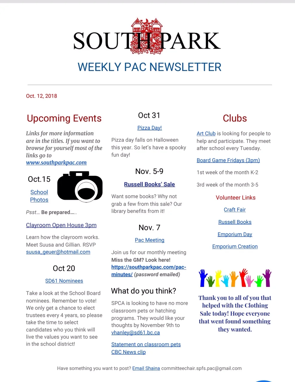 Newsletter - Be in the Know!
