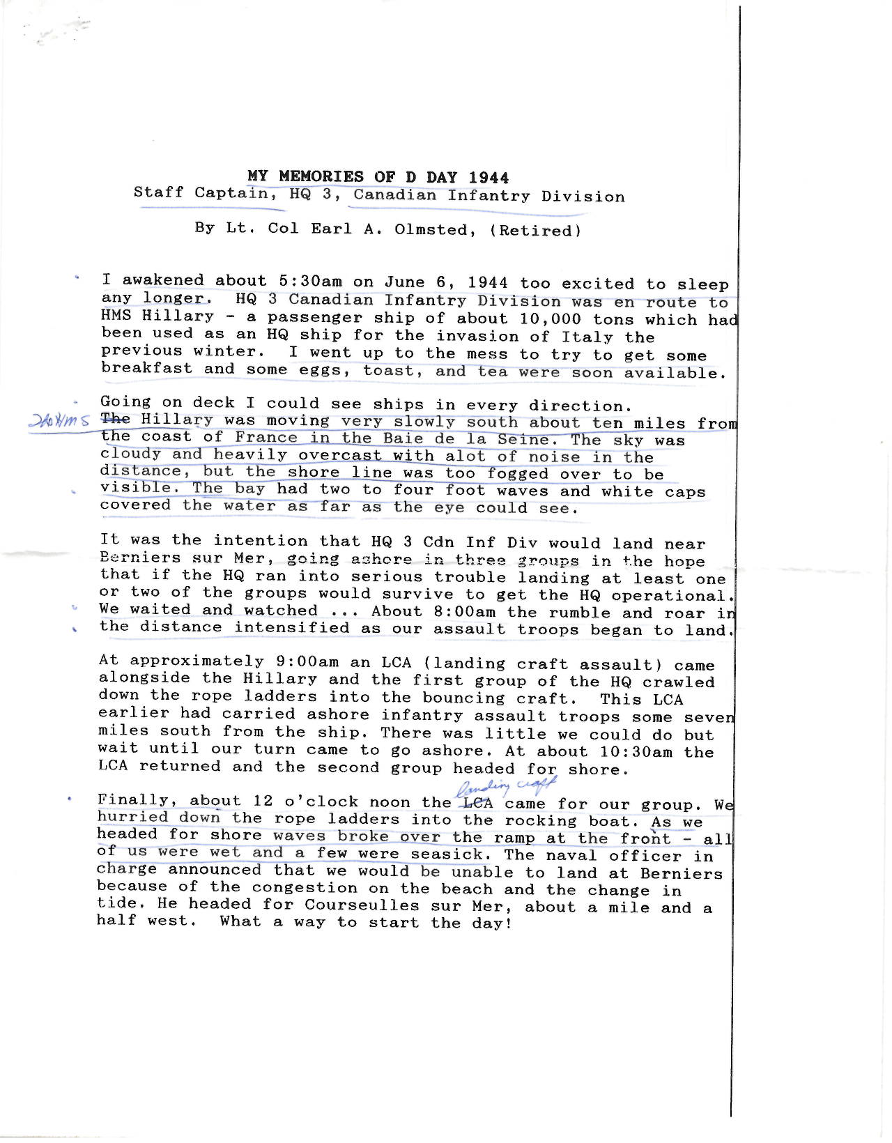 E. A. Olmsted D-Day Account  (Funeral Reading)_Page_1.jpg