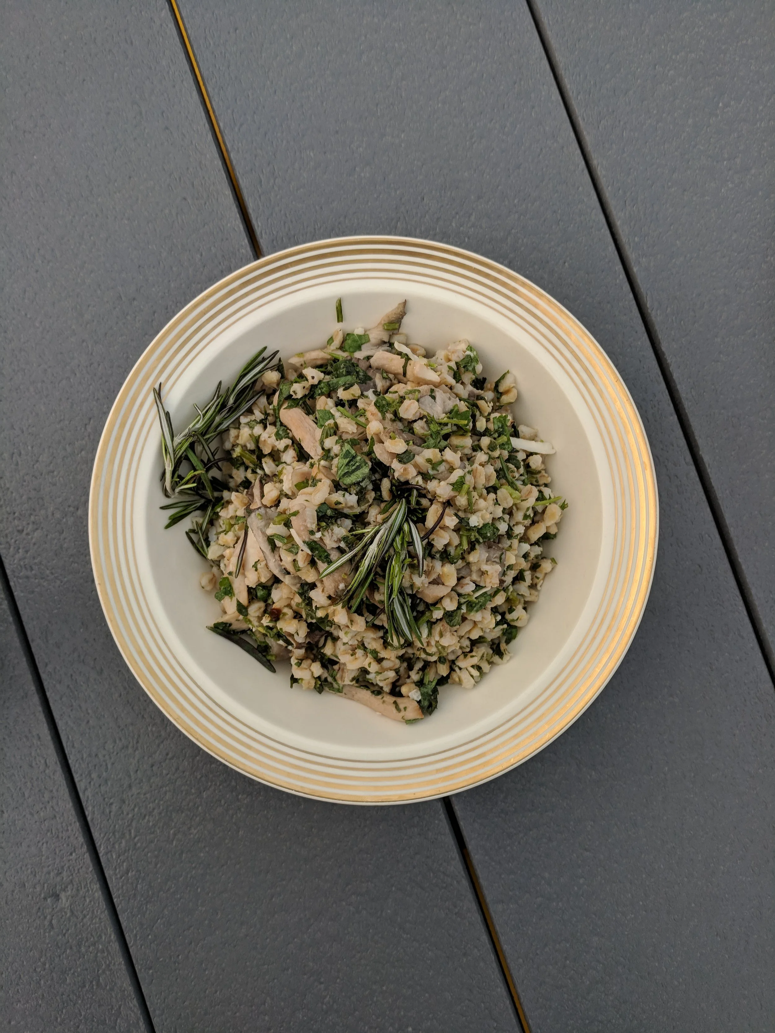 Blue Oyster Barley Bowl