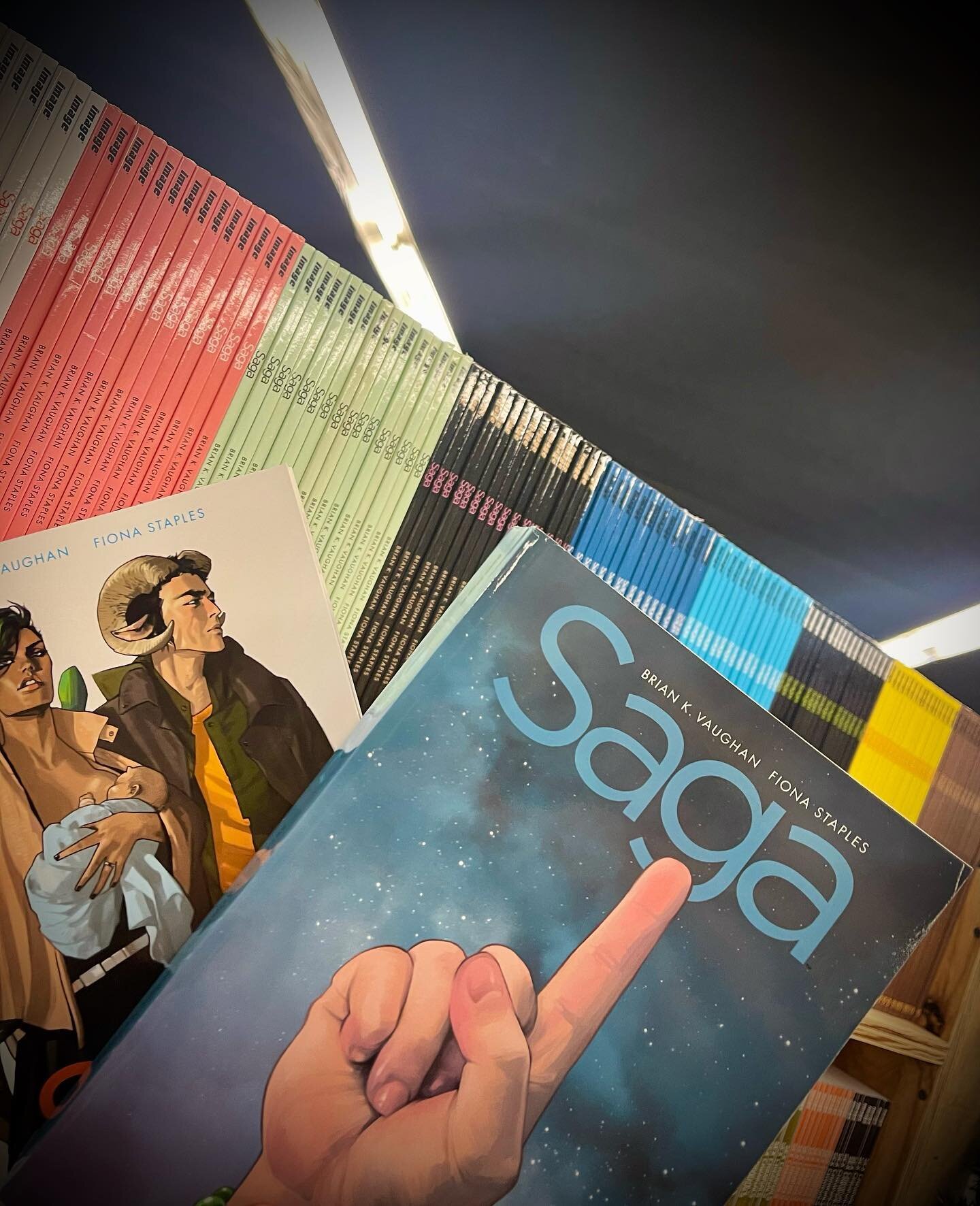 Now more than ever is the perfect time to start, finish, catch-up on, or re-read this instant classic! With issue 55 just around the corner, you definitely want to make sure the rest of this epic story is fresh on your mind! We have plenty of Saga to