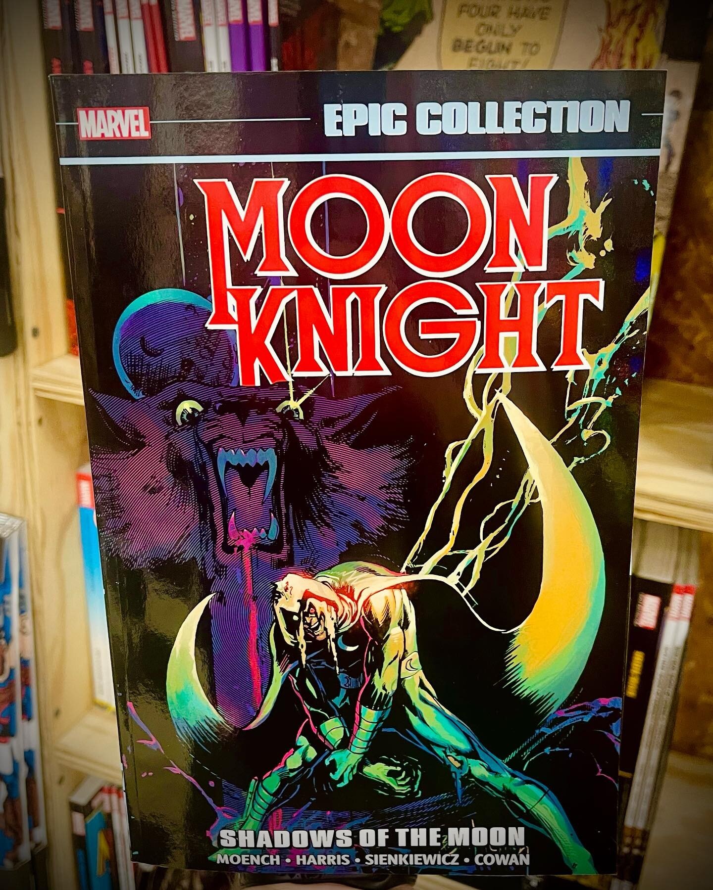 Any day is a perfect day to brush up on Moon Knight, but today might just be better than most. 🌙🧐 #moonknight #marvel #marvelcomics #comics #comicbooks #nerdy #geeky #graphicnovel #comicbookstore #local #shoplocal #lcbs #localcomicshop #comicstore 