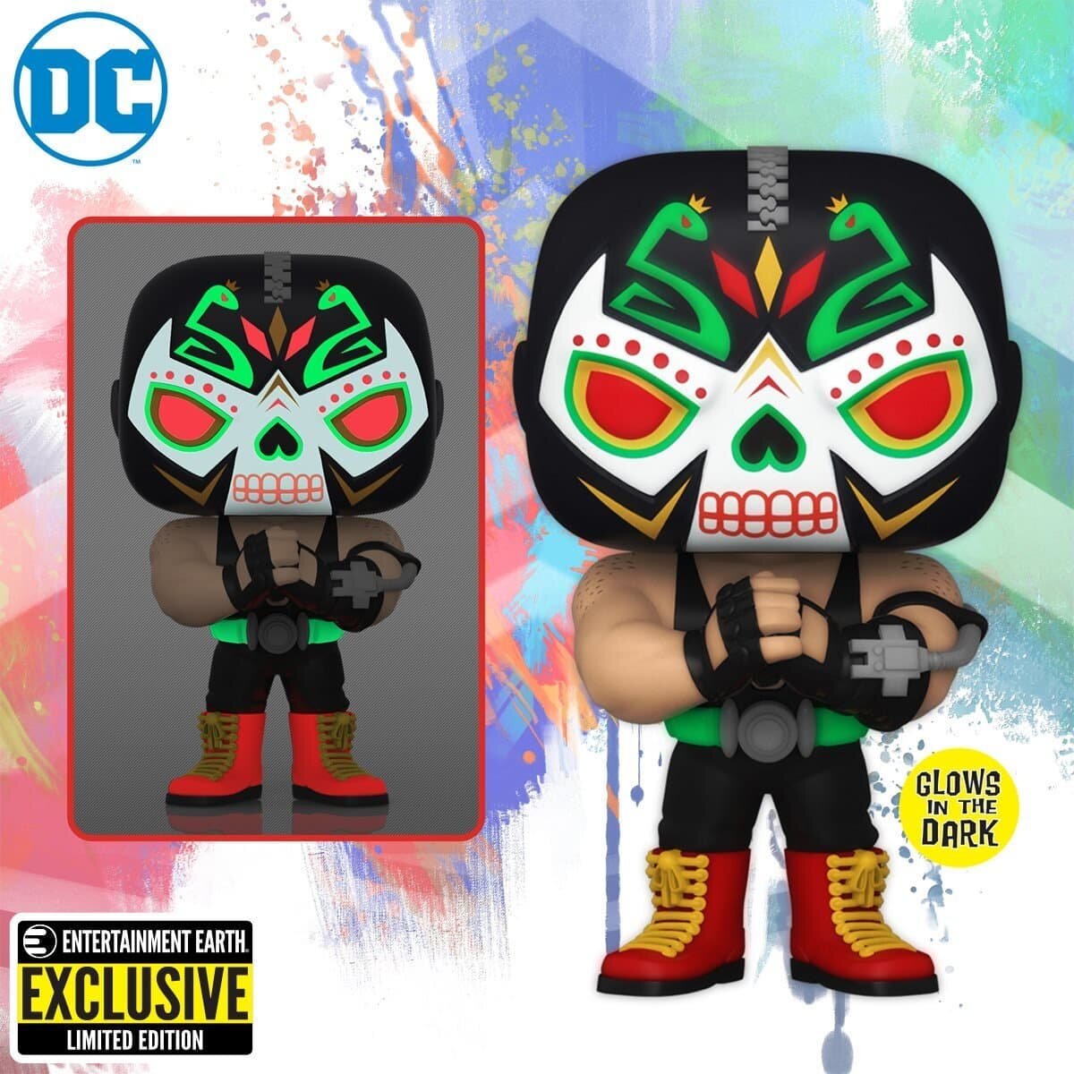 DIA DE LOS BANE (glow in the dark!) EE Exclusive Funko Pop coming this week (weather permitting). We'll have these at both locations, hopefully Friday, PM for holds!

#diadelosdc #funkopop #glowinthedark #eeexclusive #bane #ashevillecomics #asheville