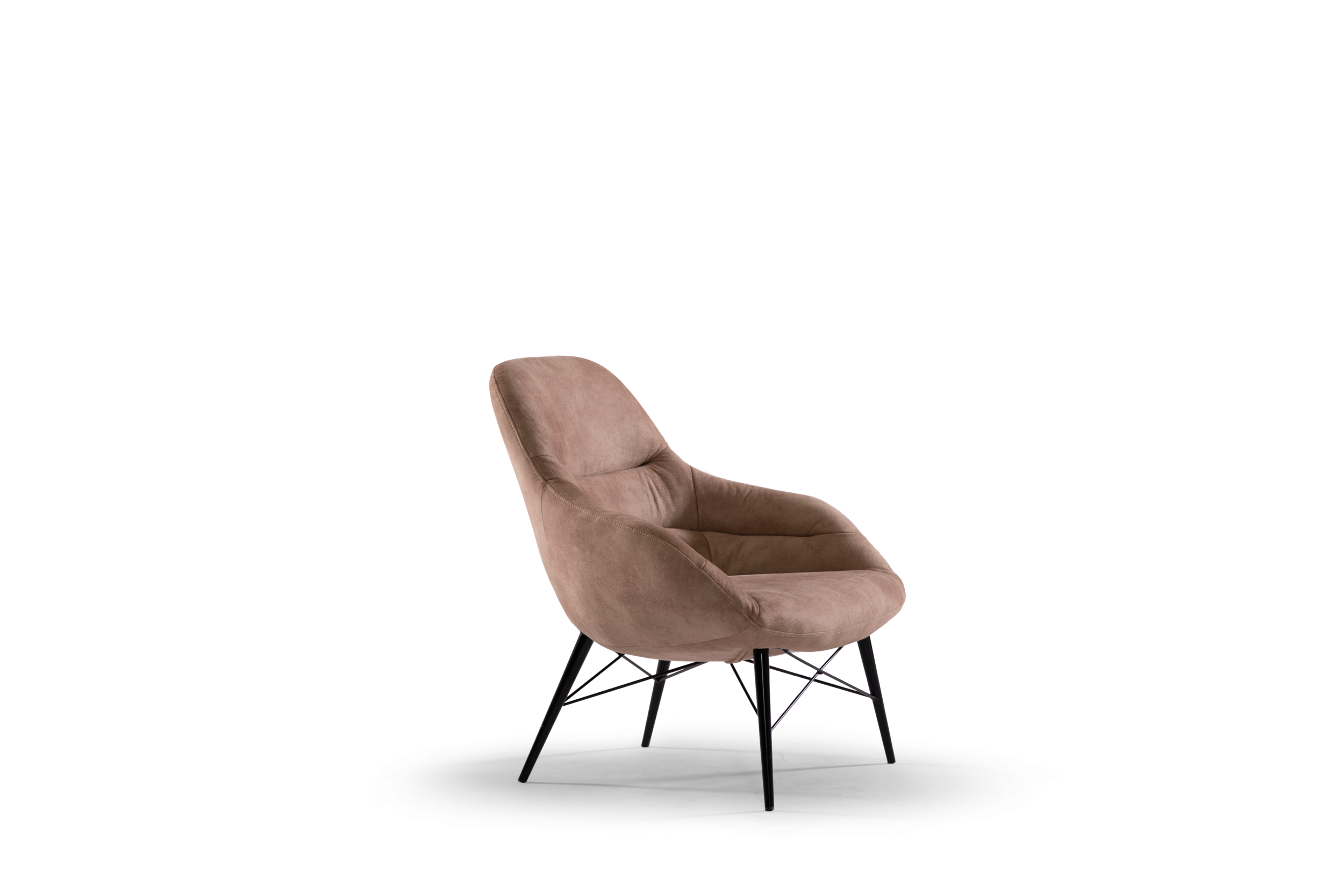 4.Side angled profile of Allison comfortable armchair
