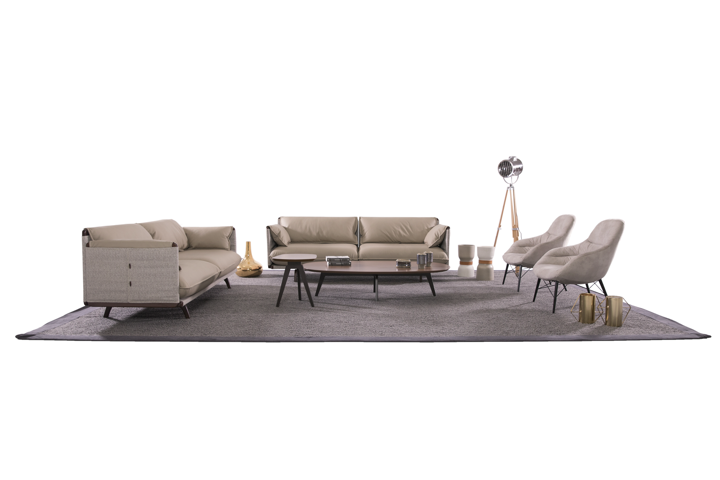 Oslo 3-seater comfort sofa with elegant display