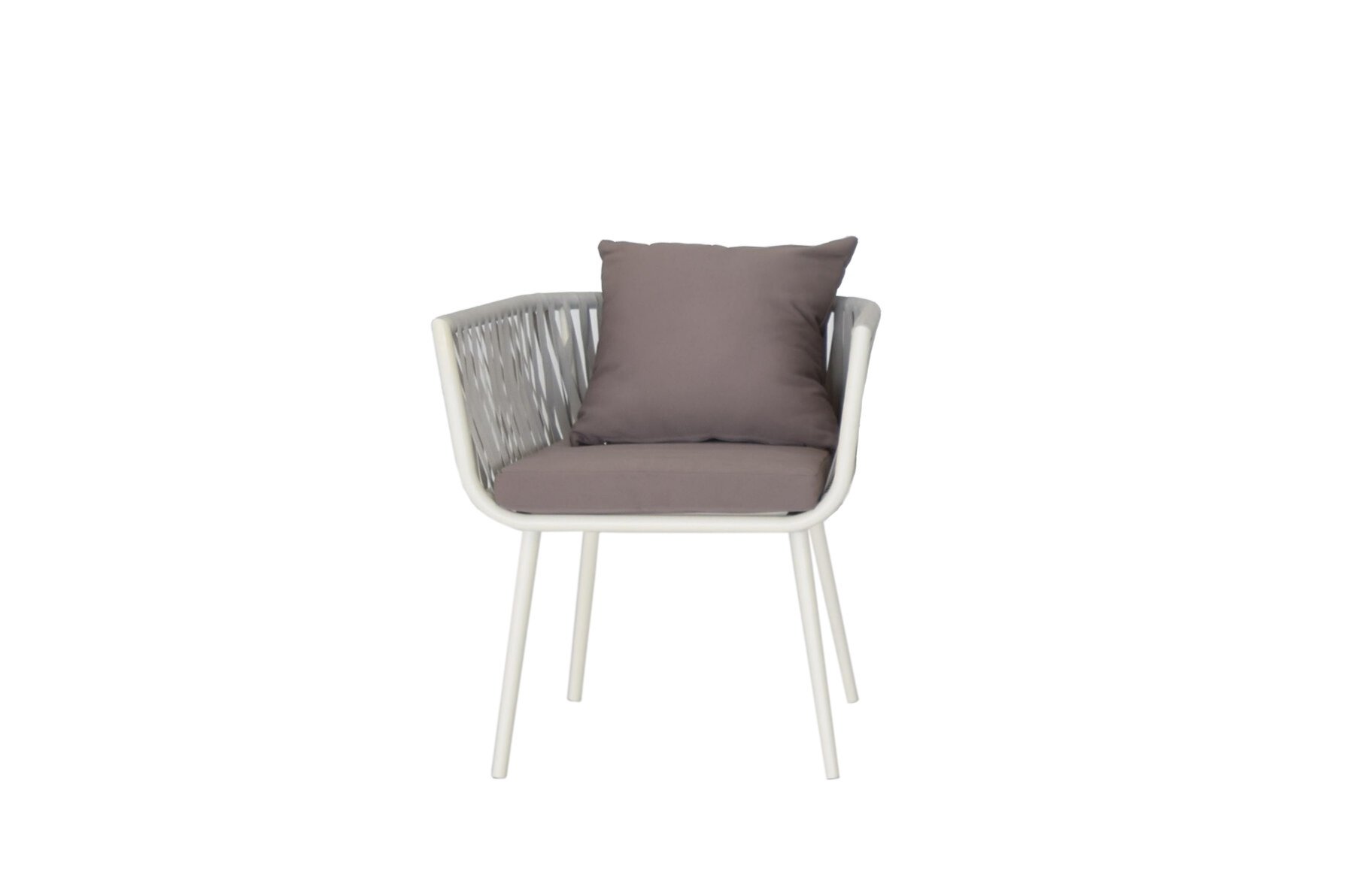 Lauren outdoor chair with brown rope design