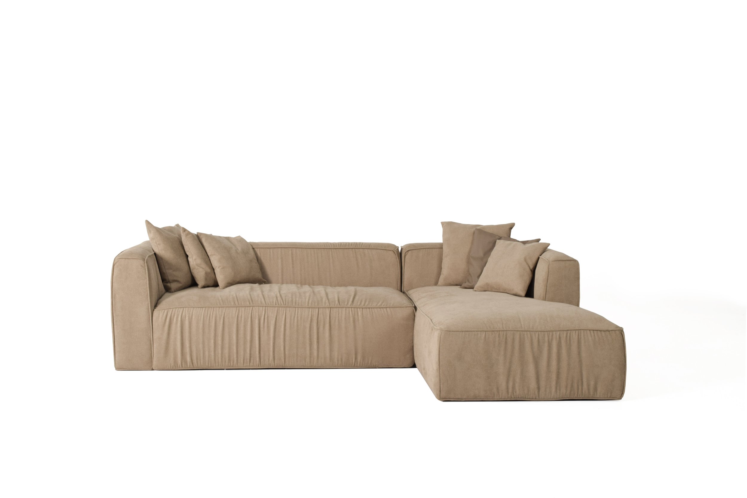 Side view showcasing Annette’s modular chaise section
