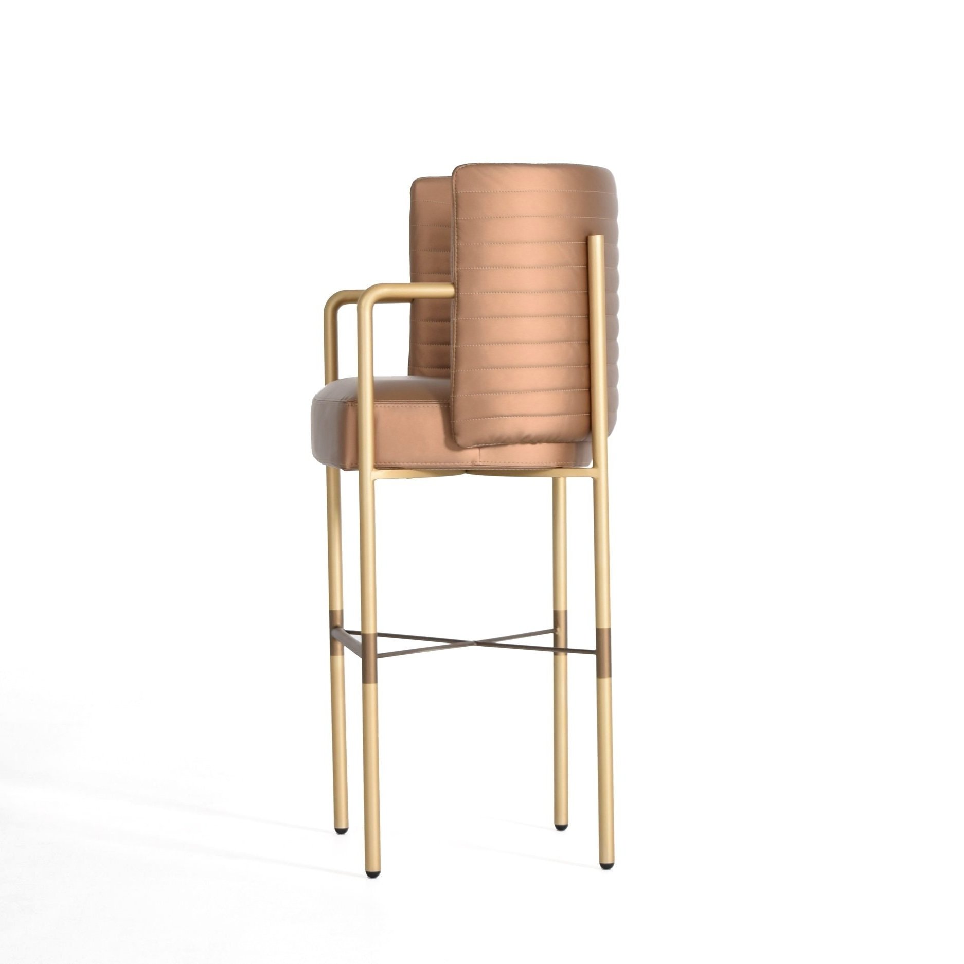 Outdoor barstool with water-resistant fabric