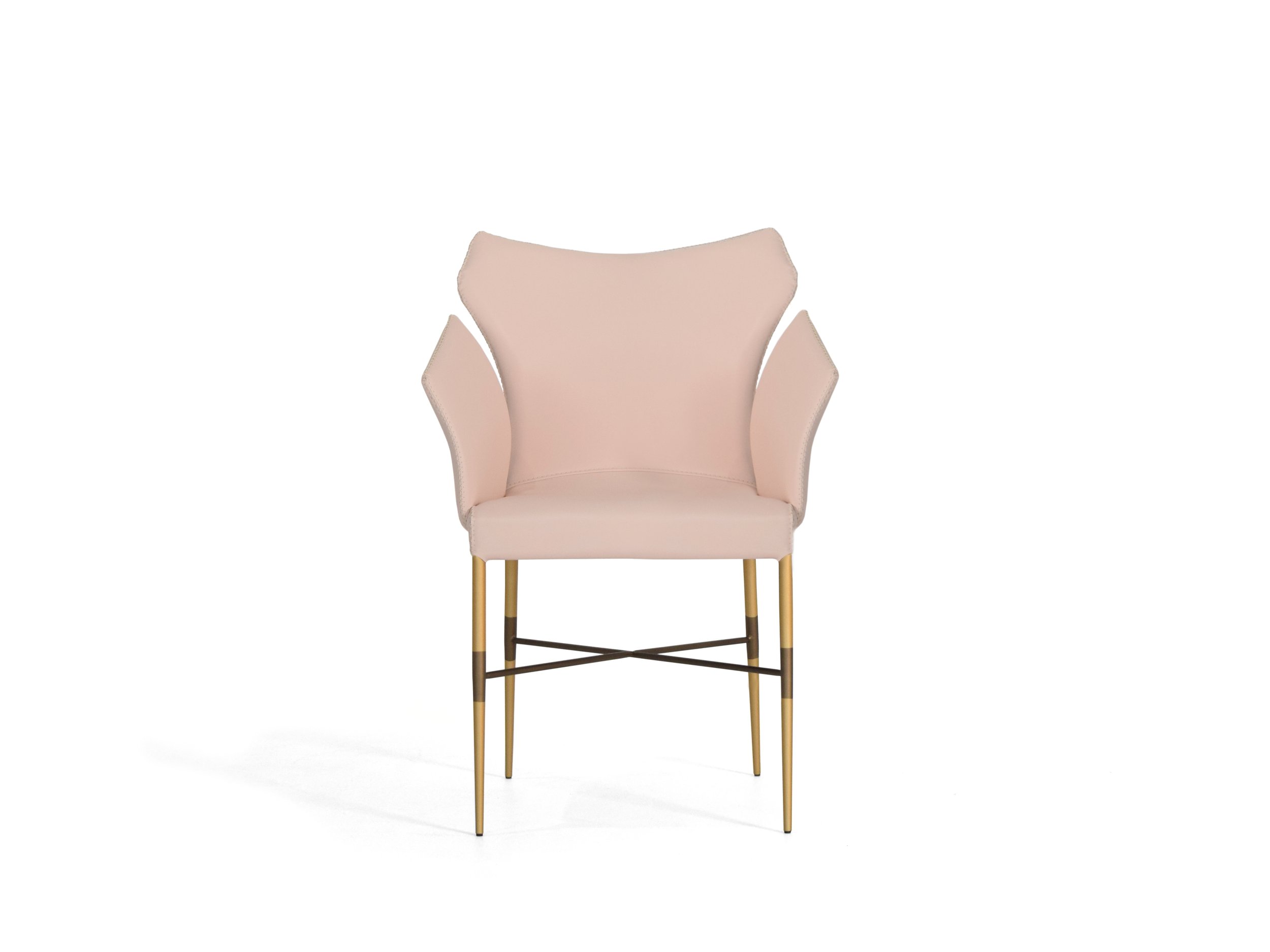 Front view of Swan modern dining chair
