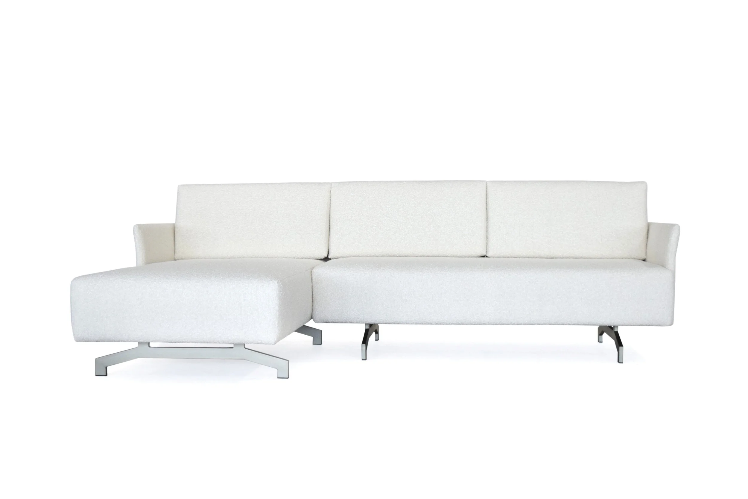 Front view of Maximo large leather sofa