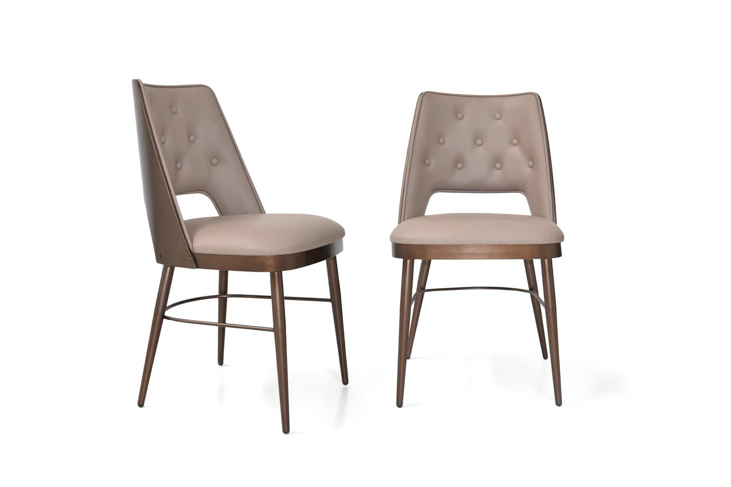 Paired profile of Devy restaurant chairs