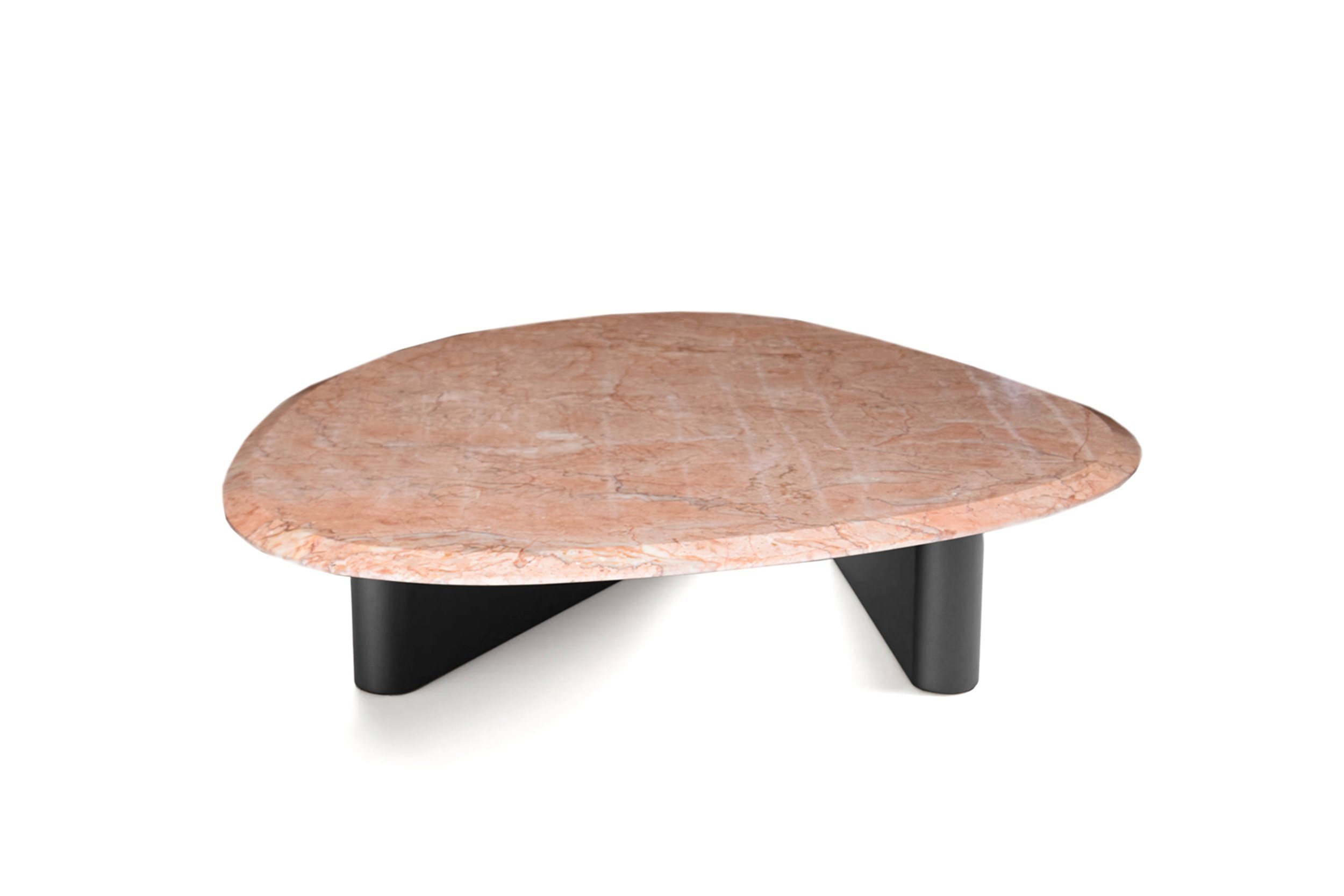 odern coffee table with asymmetrical triple tops