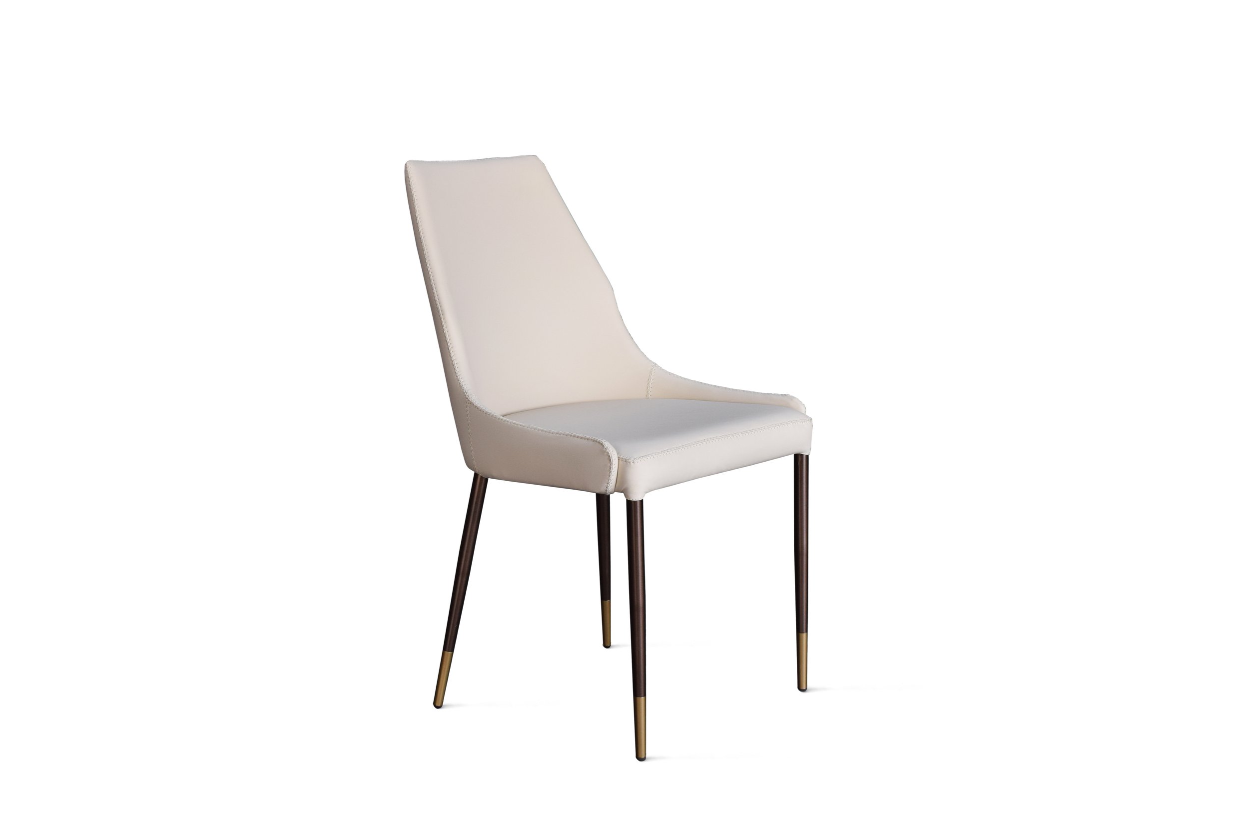 Side profile of Maya high back dining chair