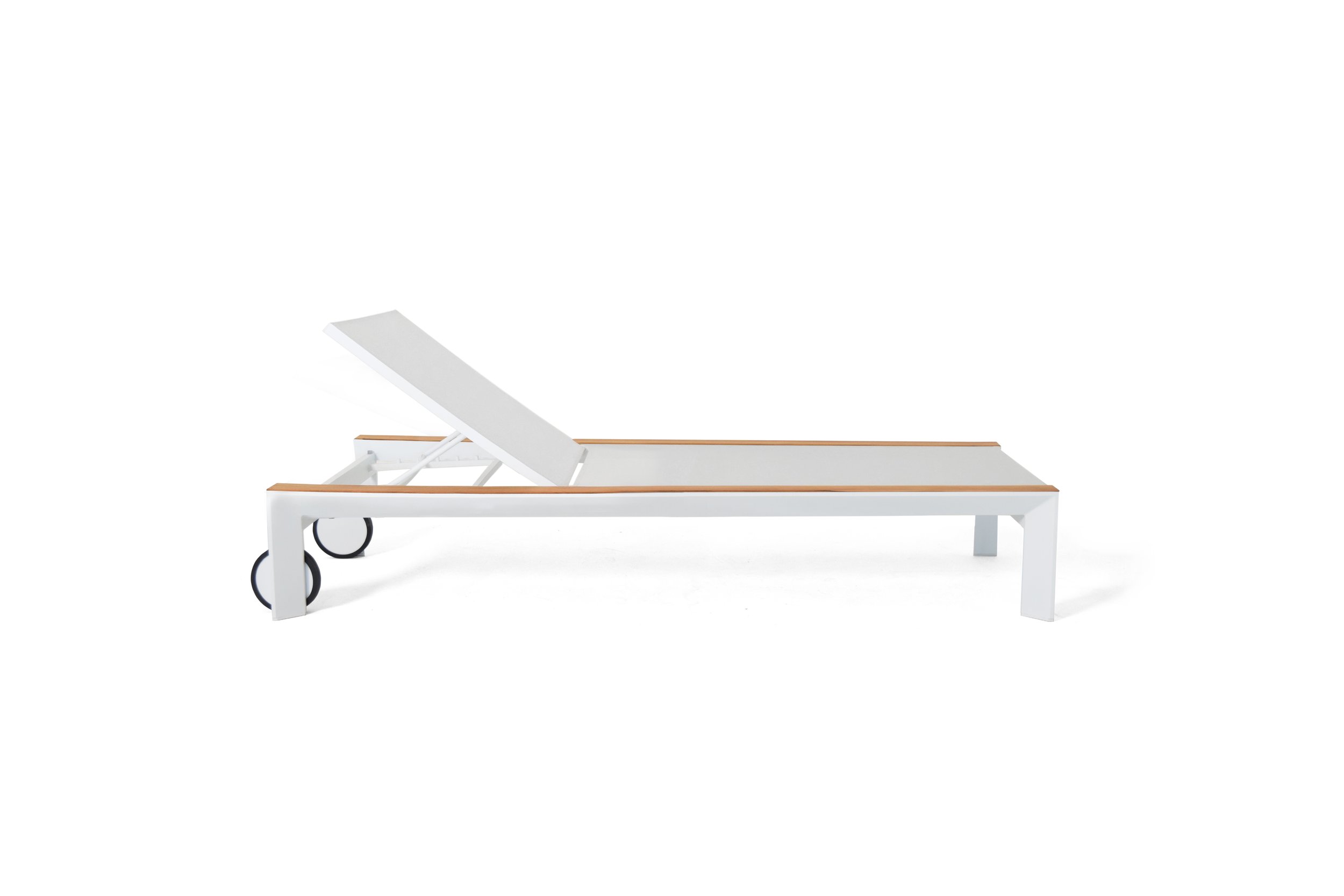 Stackable aluminum sun lounger