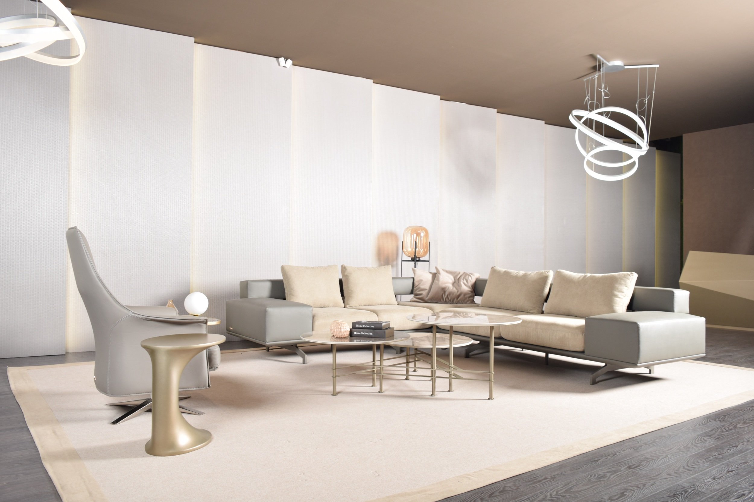 Campioni coffee table centerpiece in contemporary living room
