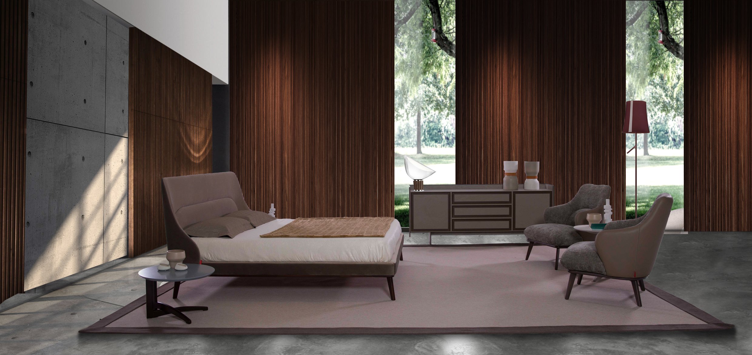 Hilton modern wooden bedroom chair indoor space