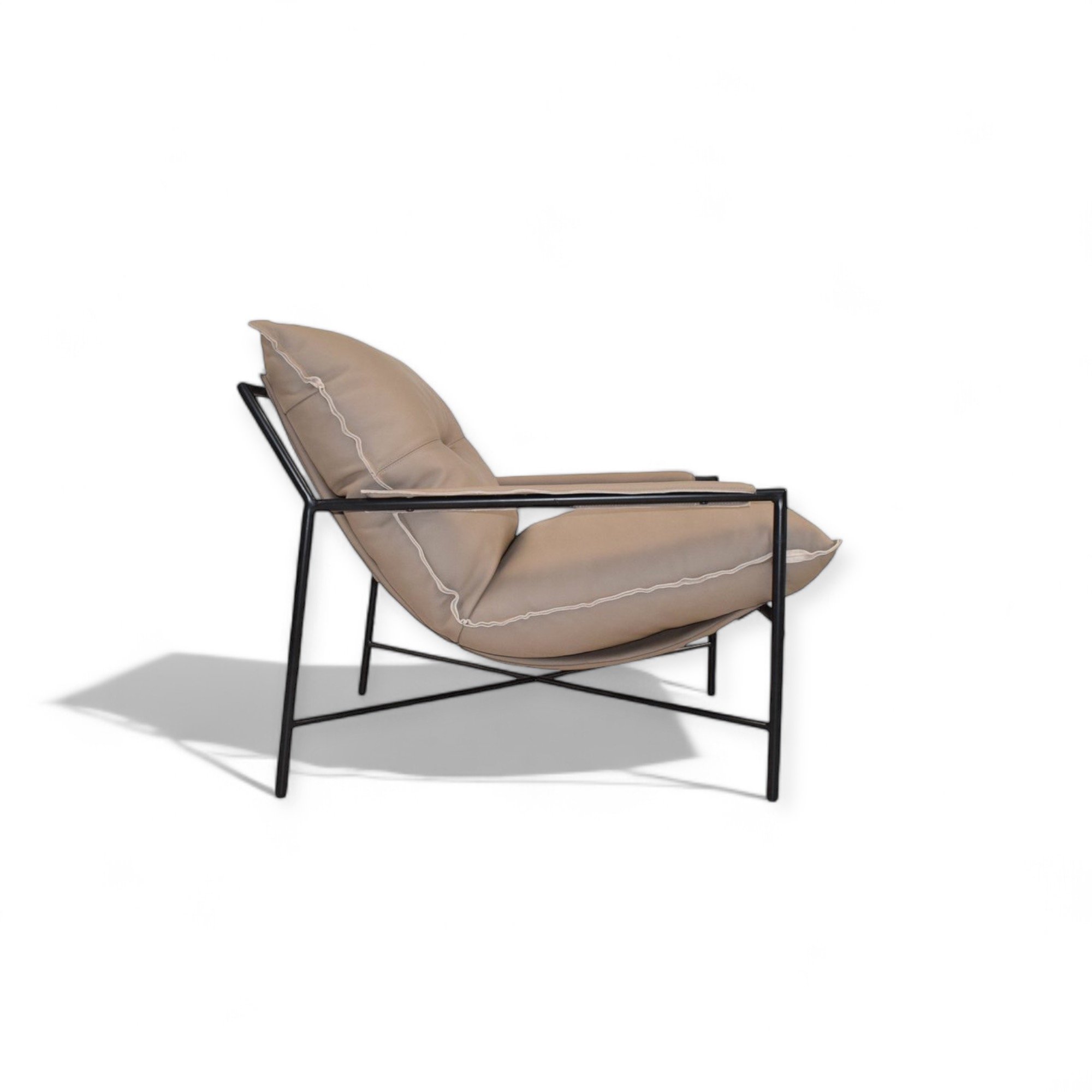 Right Side profile of modern lounge armchair