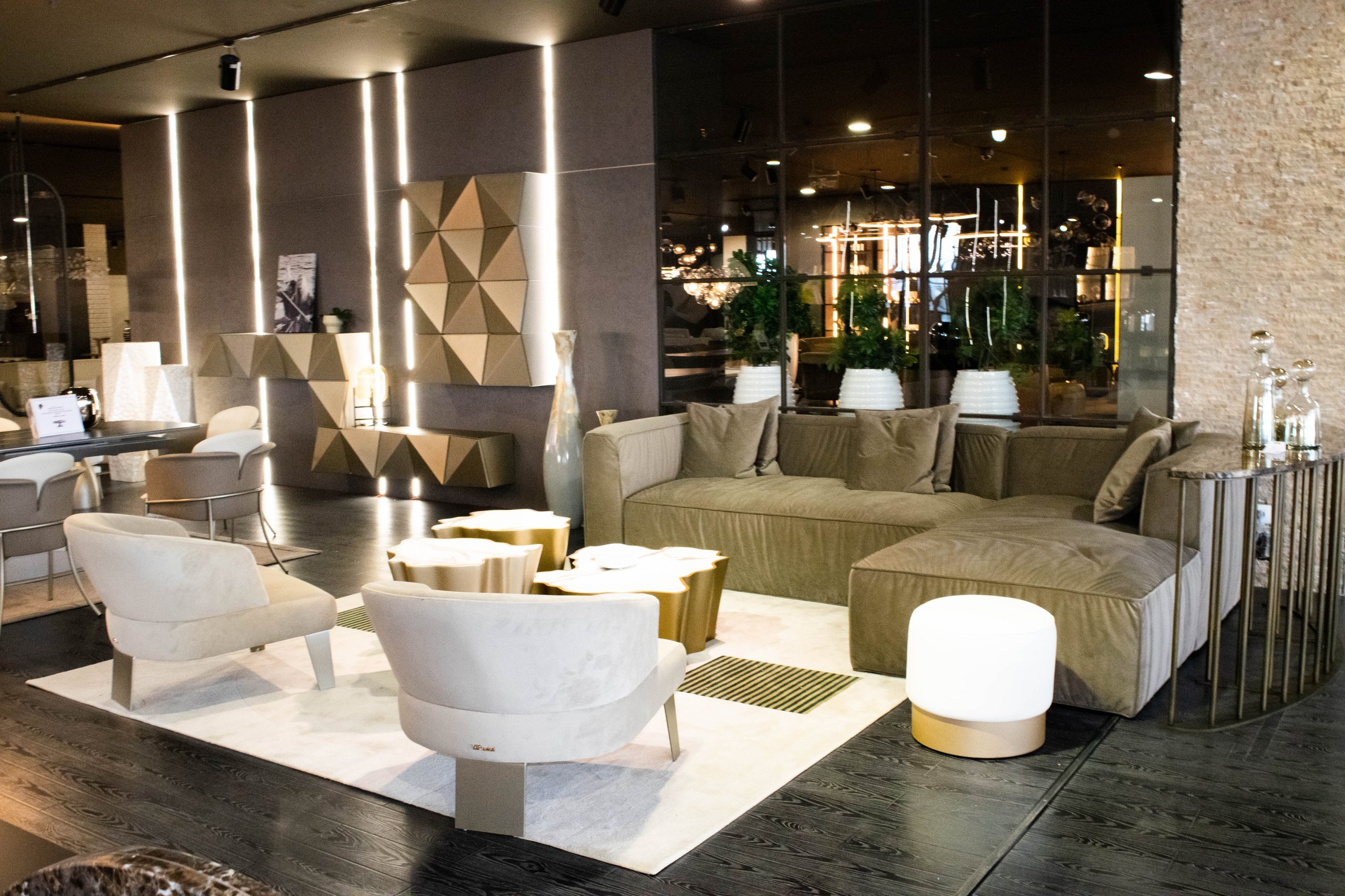 Annette sofa chaise longue section in contemporary living room