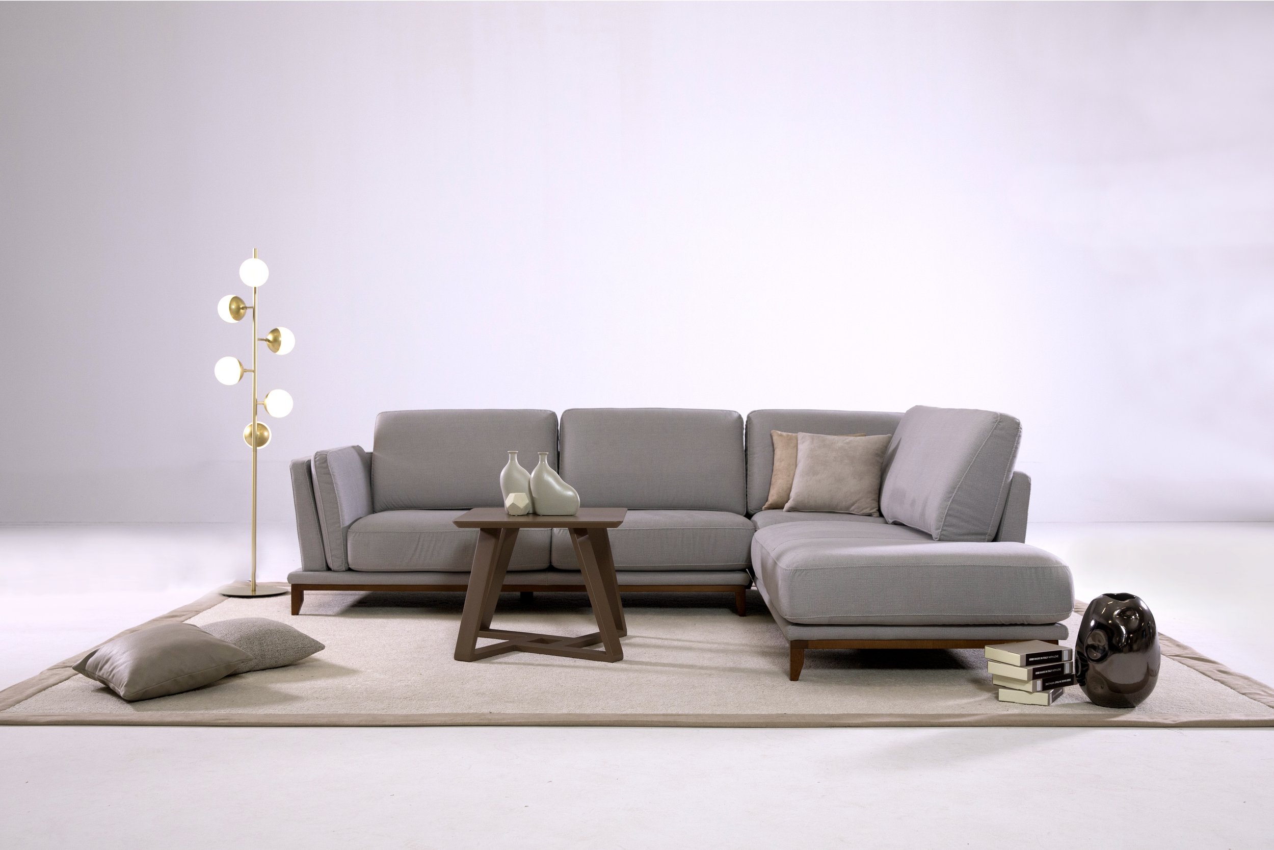 Front facing view of Iris modular sectional sofas