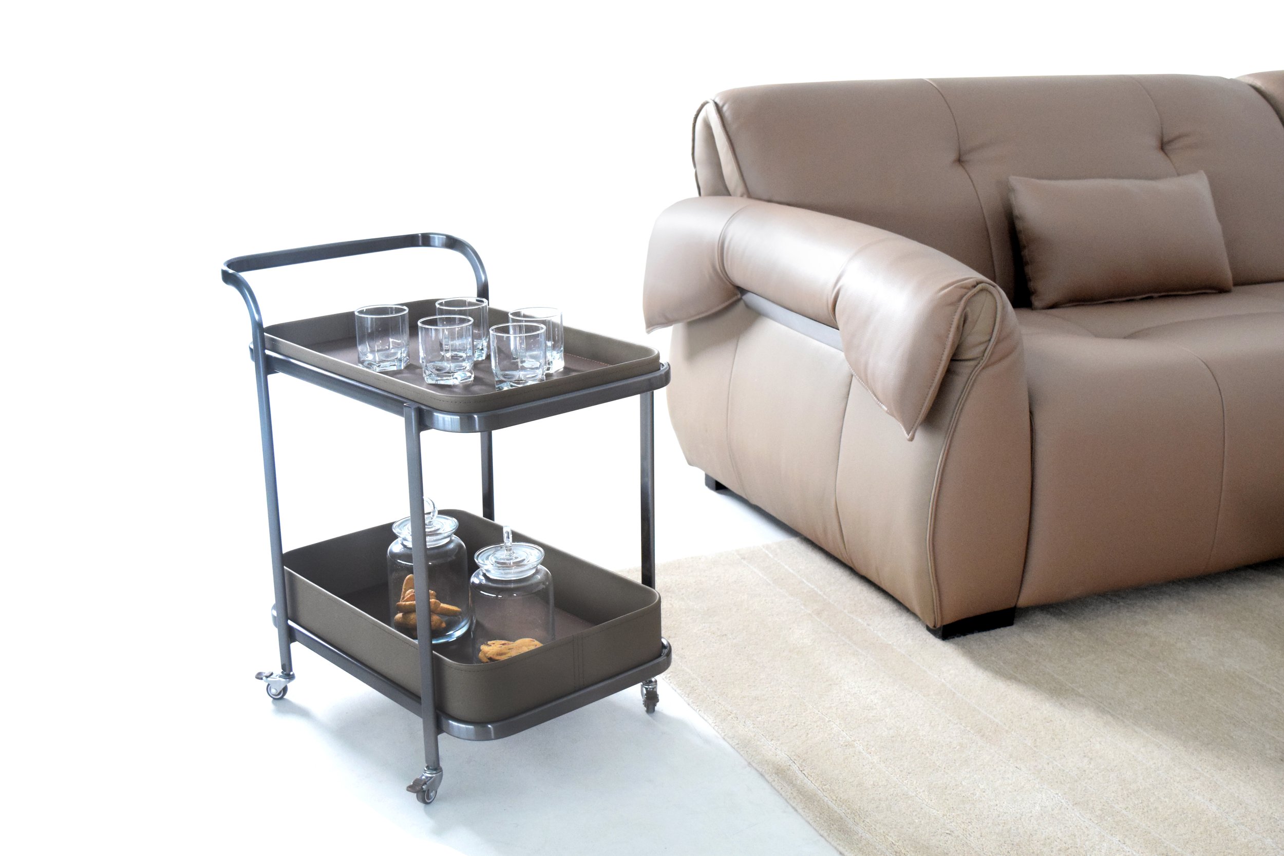 Three-quarter view of Verona luxury sofa