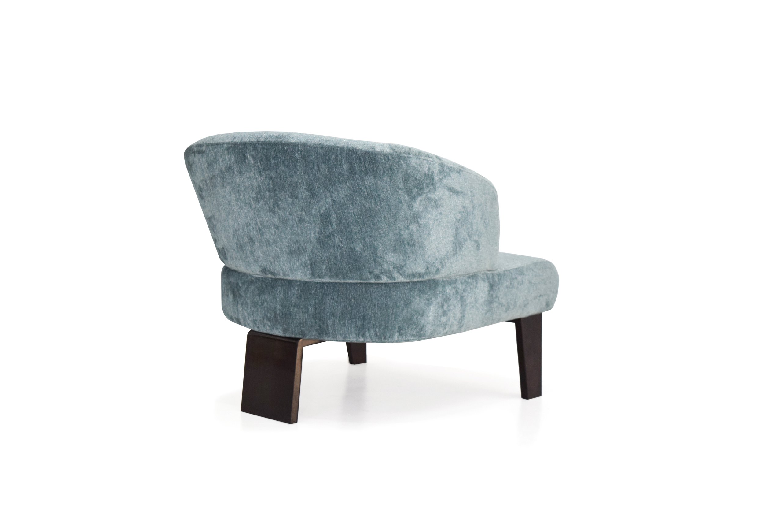Close up back side of Mireille modern armchair