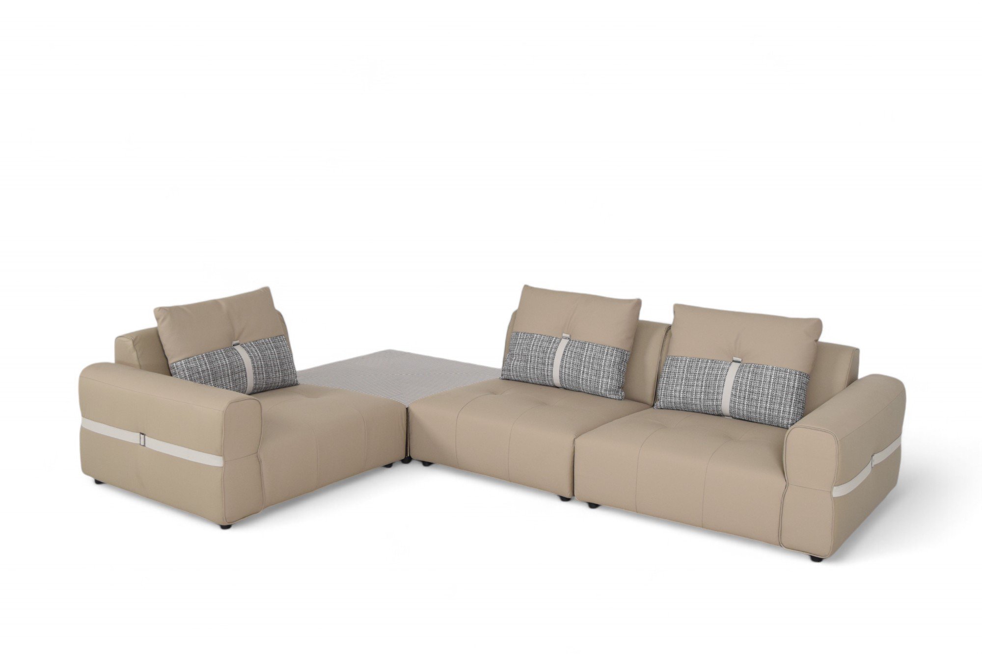 Angle view of Modern Yves sofa set