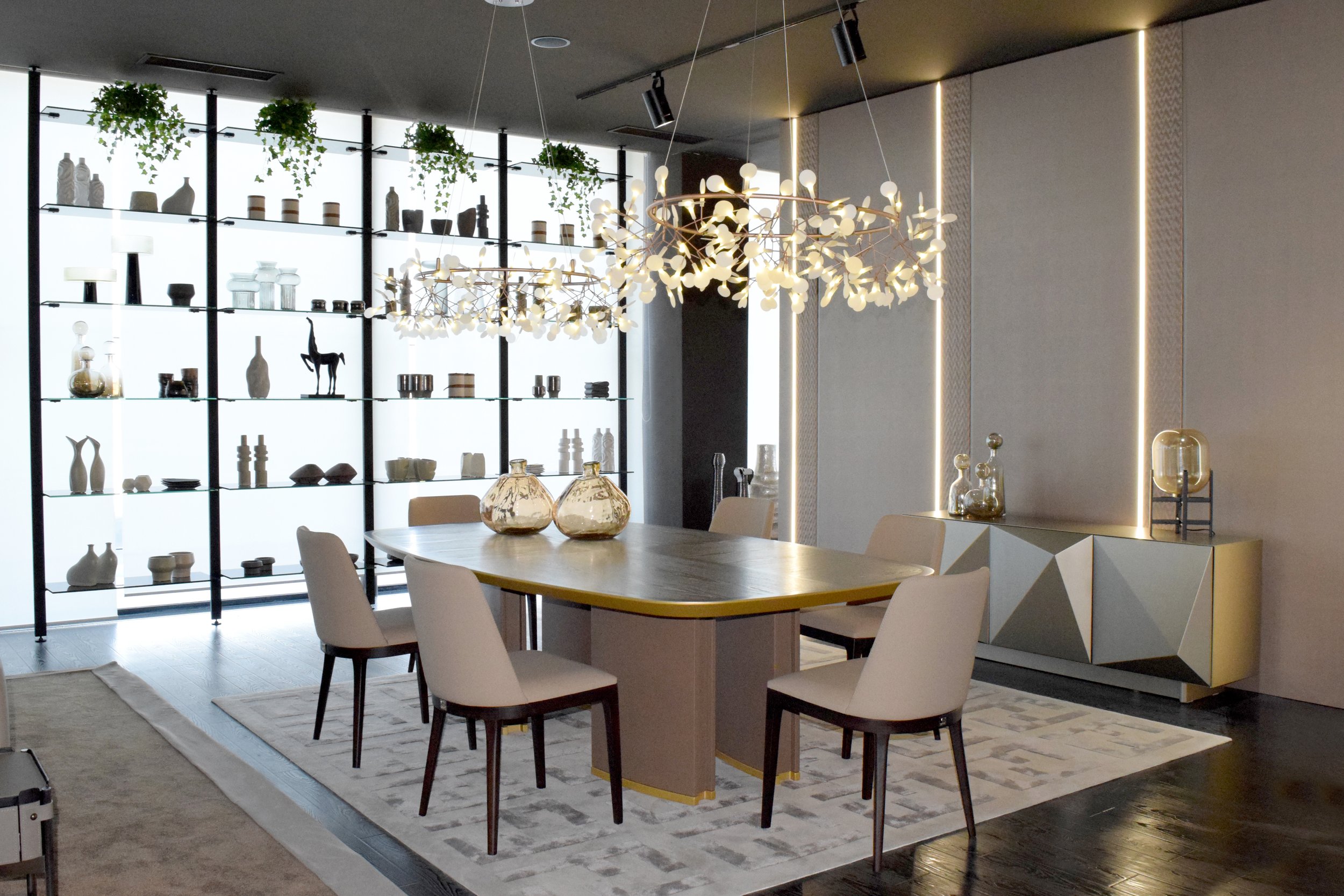 Daniel dining chairs are displayed in a luxury space