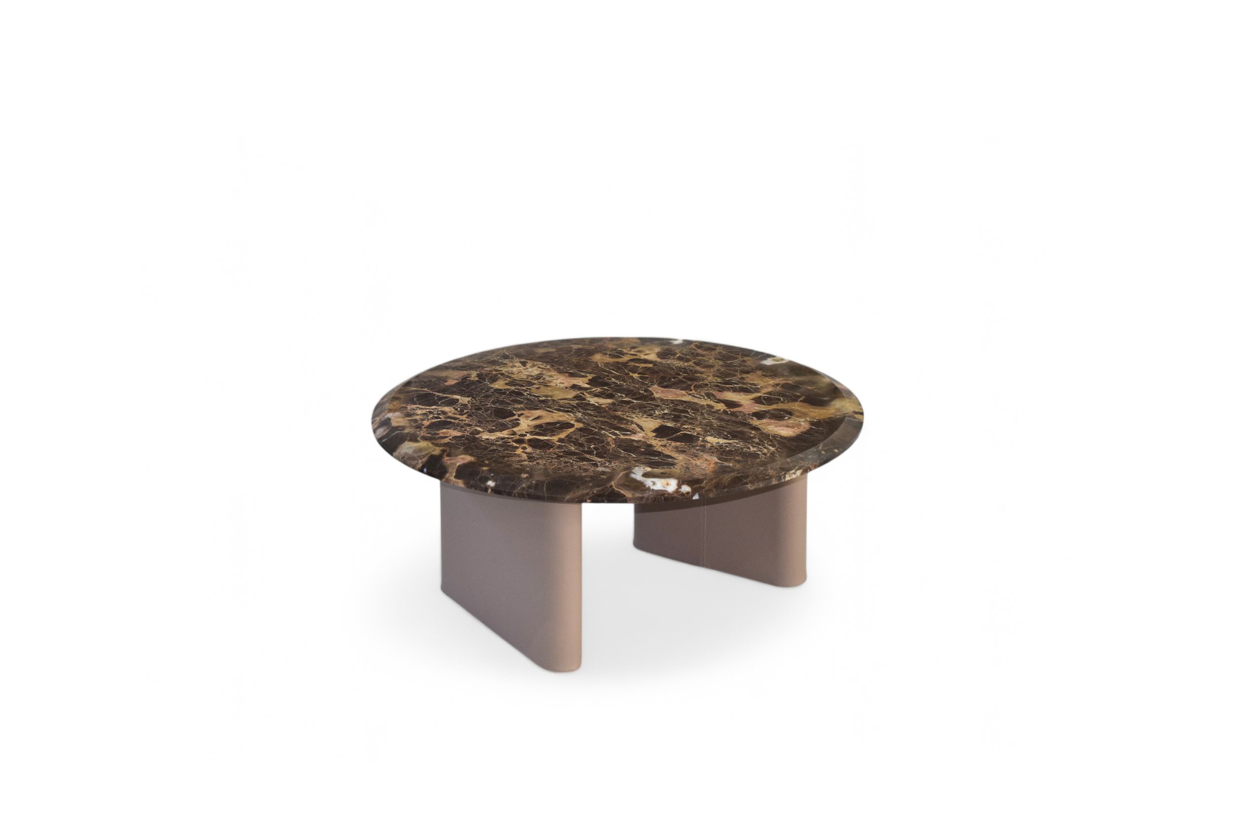 Joel wood base coffee table detail close-up