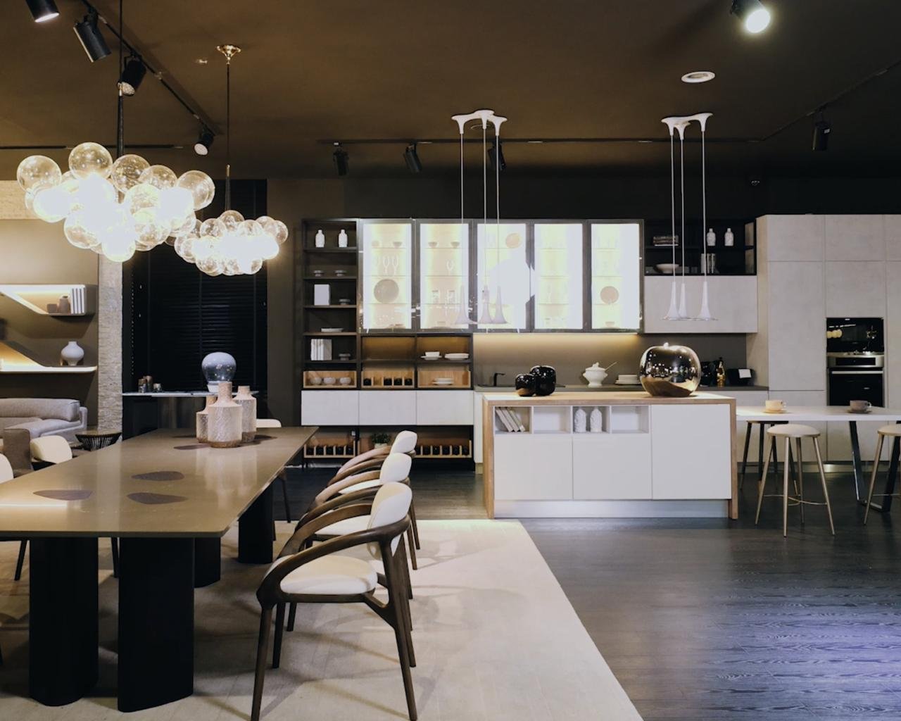 Alexa dining room chairs in a luxury dining space.