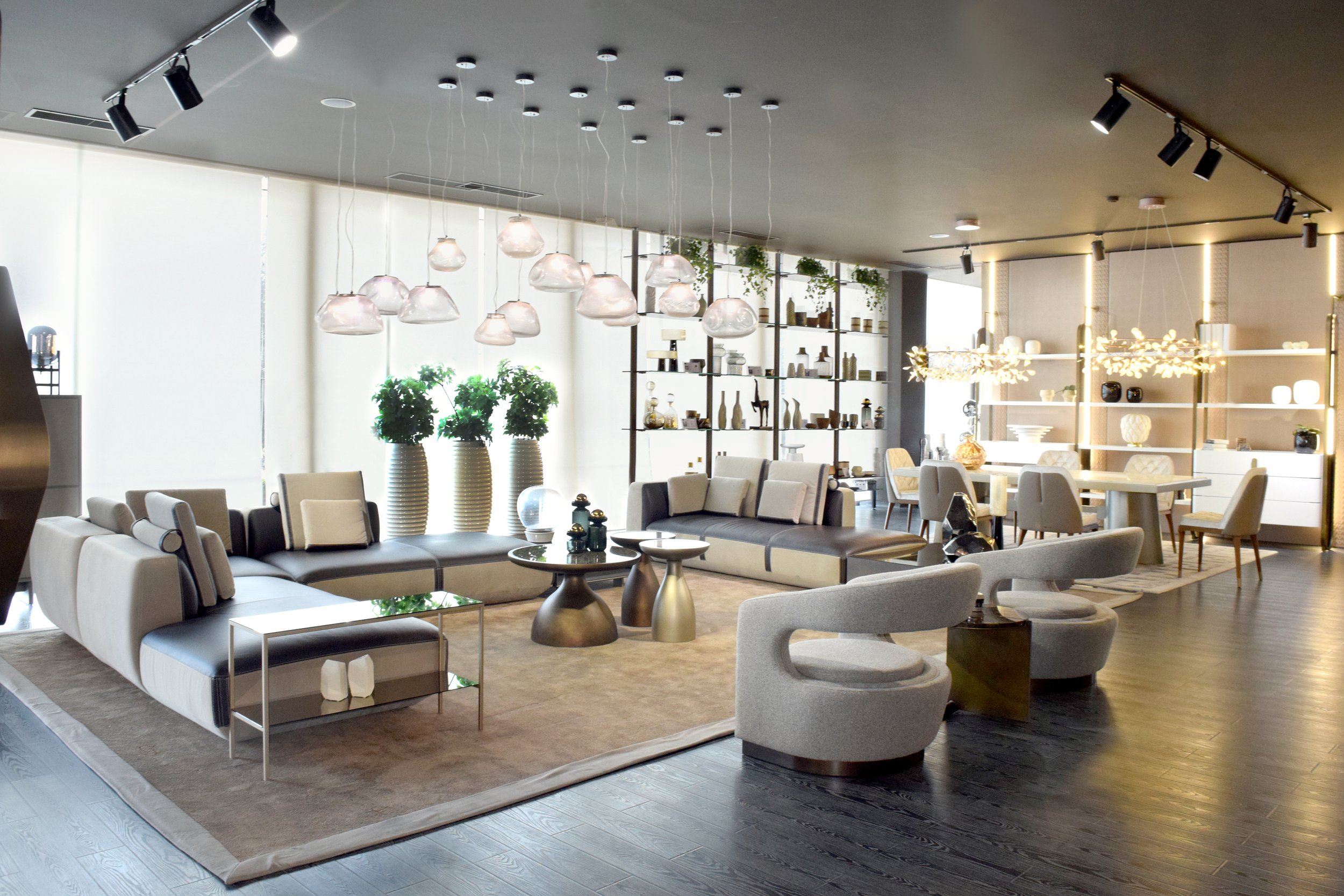 Natura modern sofa in luxurious hotel interior