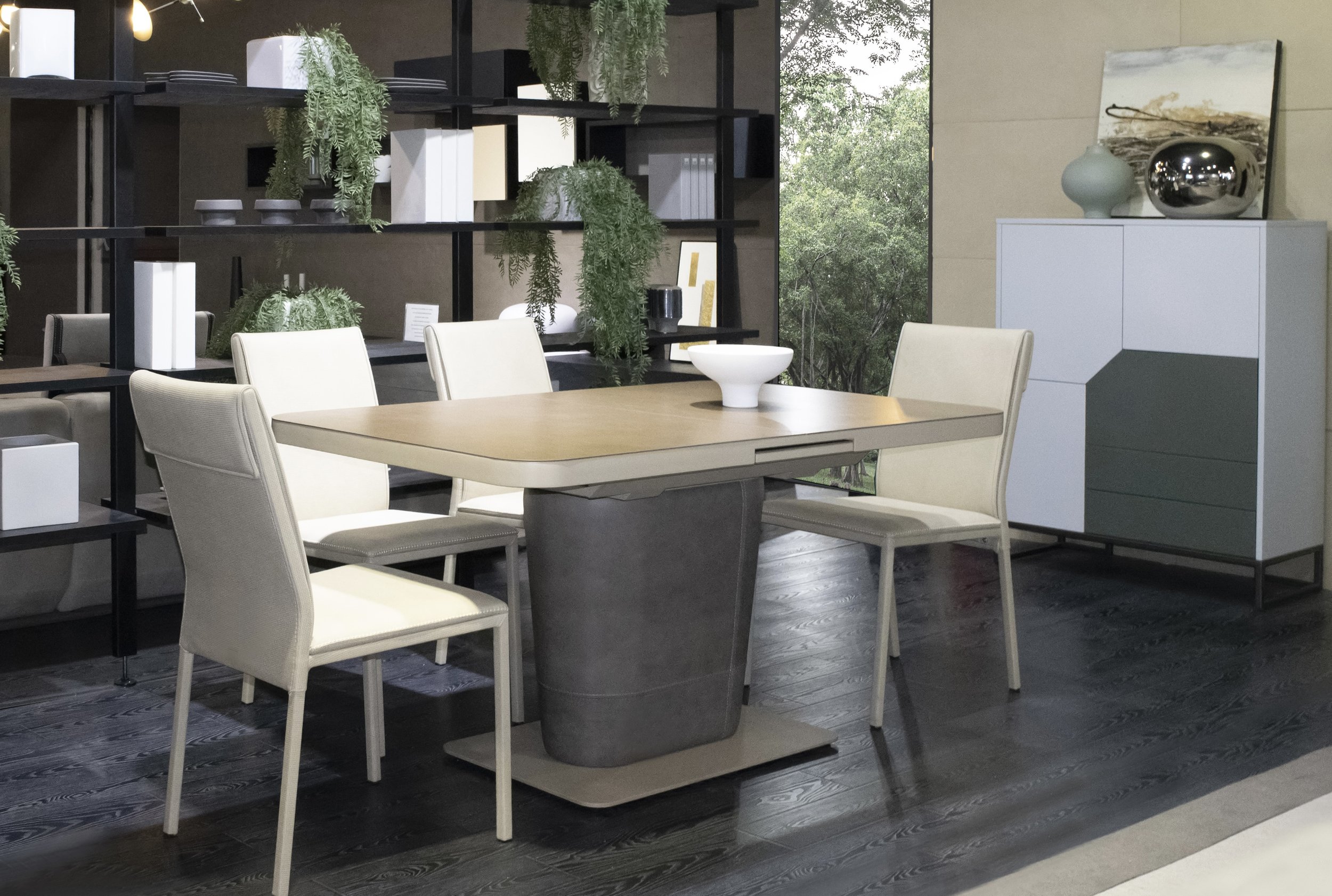 Isabel upholstered dining chairs in a modern luxury settings