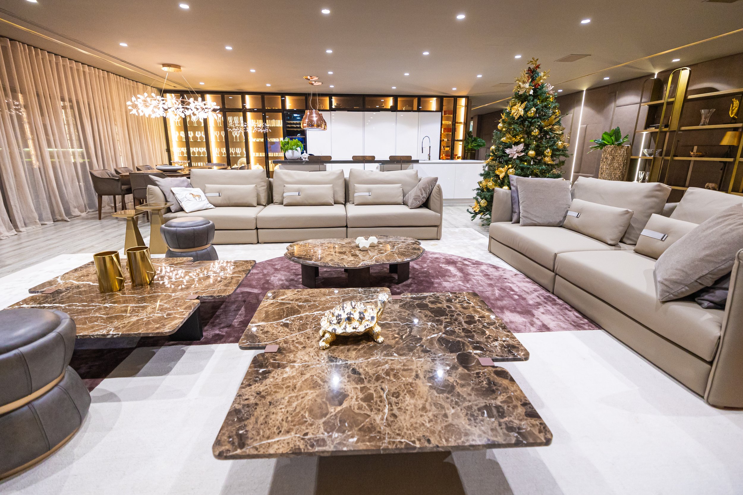 Minimalist rectangular modular Drake Sofa in luxury interior