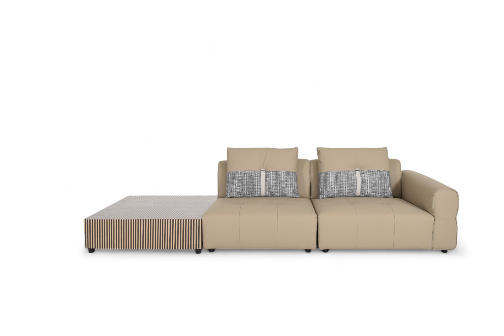 contemporary 2 seater sofa front view