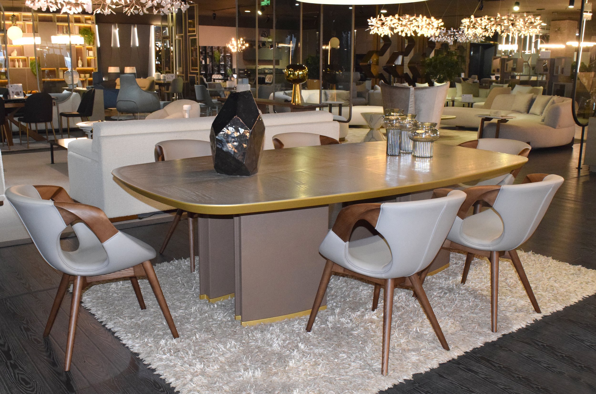 Lina accent contemporary chairs in dining room