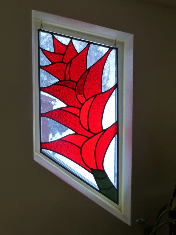 stained glass flower window in Littleton co