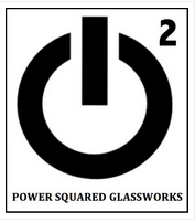power squared glassworks santa fe  logo stained glass
