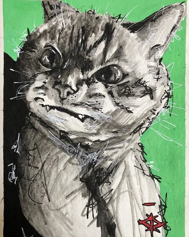 Another postcard, today is of one of my favourite instacats @loki_kitteh #art #artofinstagram #artistofinstagram #artist #drawing #posca #instaartist #fineliner #blackink #ink #illustration #pen #pendrawing #bristolart #manchesterart #drawingpractice