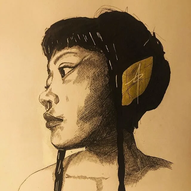 @kellyquinzel with a golden elf ear for some reason. Go check out her stuff. #art #artofinstagram #artistofinstagram #artist #drawing #posca #unipin #fineliner #blackink #ink #illustration #pen #pendrawing #bristolart #manchesterart #drawingpractice 