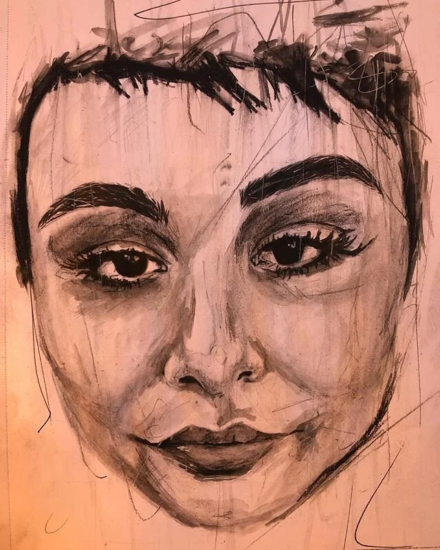 Been a while since I&rsquo;ve done any drawing, was meant to be a portrait of @laurajanelord but looks like I&rsquo;ll have to get some more practice in. Sorry Laura.  #artistsoninstagram #art #finelineart #drawing #posca #charcoal #urbanart #acrylic