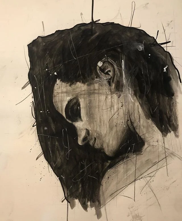 &lsquo;we all go to pieces, we&rsquo;re like blood thirsty leeches, and though our mouths run wild we are utterly speechless&rsquo; .  #artistsoninstagram #art #finelineart #drawing #posca #unipin #pen #sketch #ink #bristolart #londonart #portrait #a