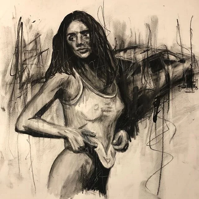 &lsquo;As good a place as any&rsquo;  #artistsoninstagram #art #finelineart #drawing #posca #unipin #pen #sketch #ink #bristolart #londonart #portrait #artoftheday #watercolor #naked #boobs #draw #artist #instaart #drawingpractice #charcoaldrawing #f