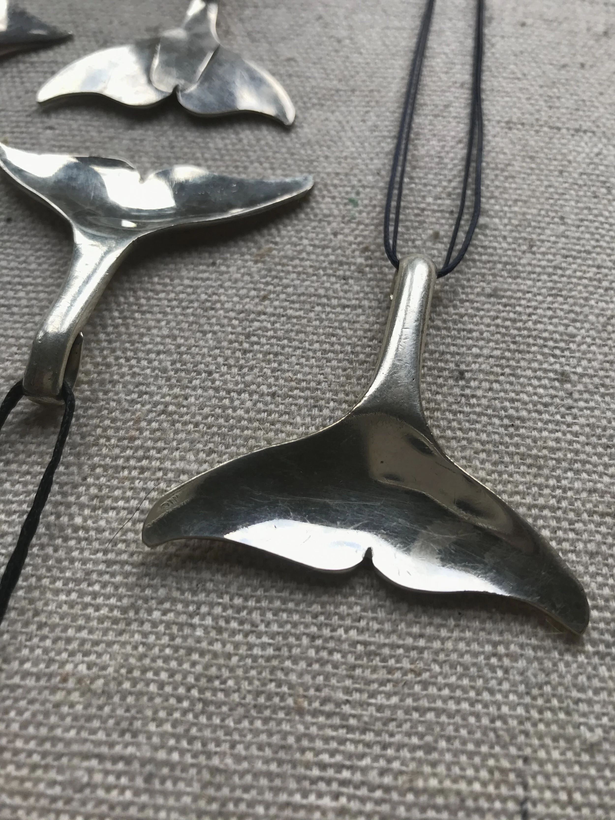 Whale Tail Necklace - Silver Plated Spoons