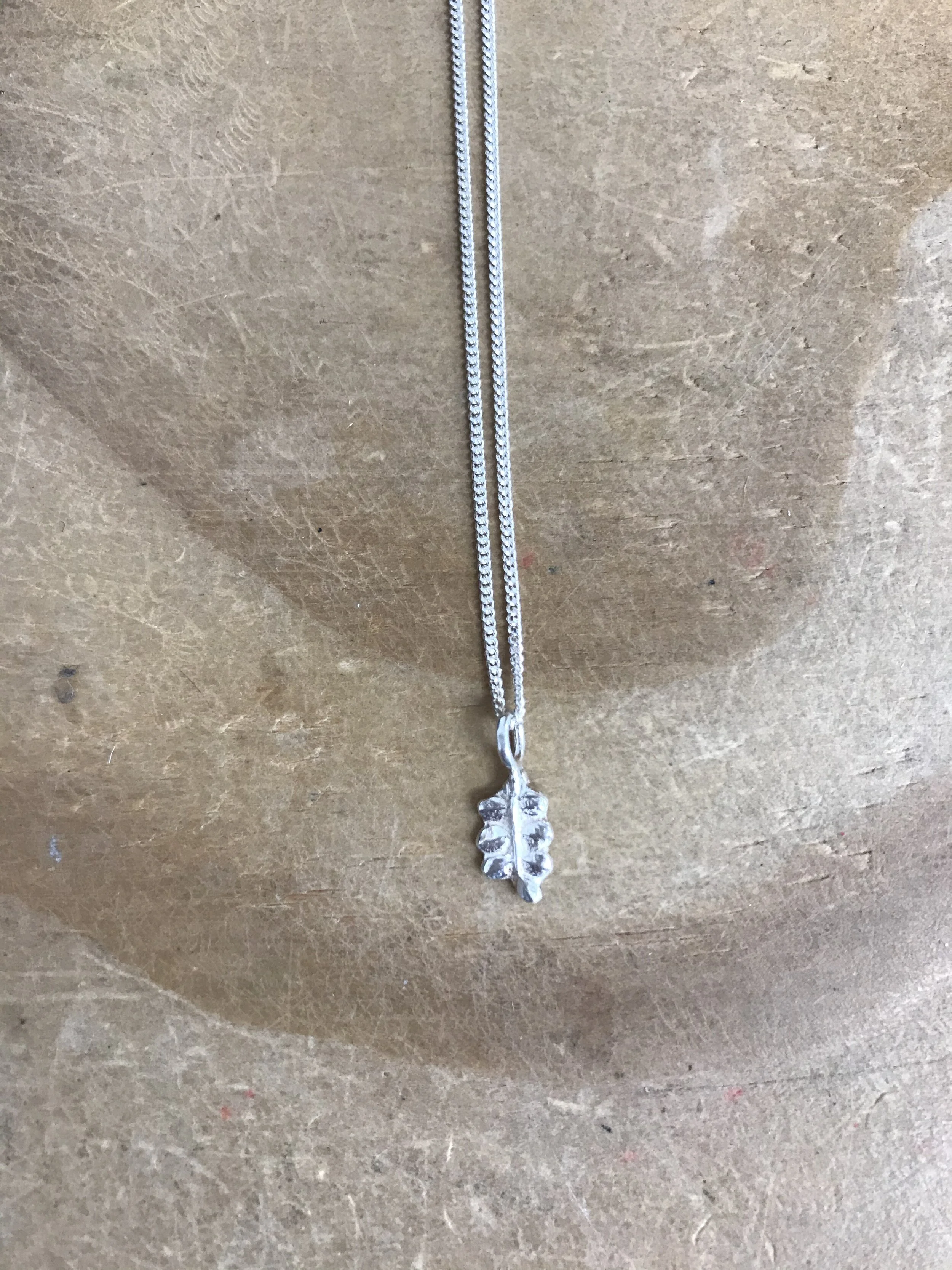 Kōwhai Leaf - Sterling Silver Necklace