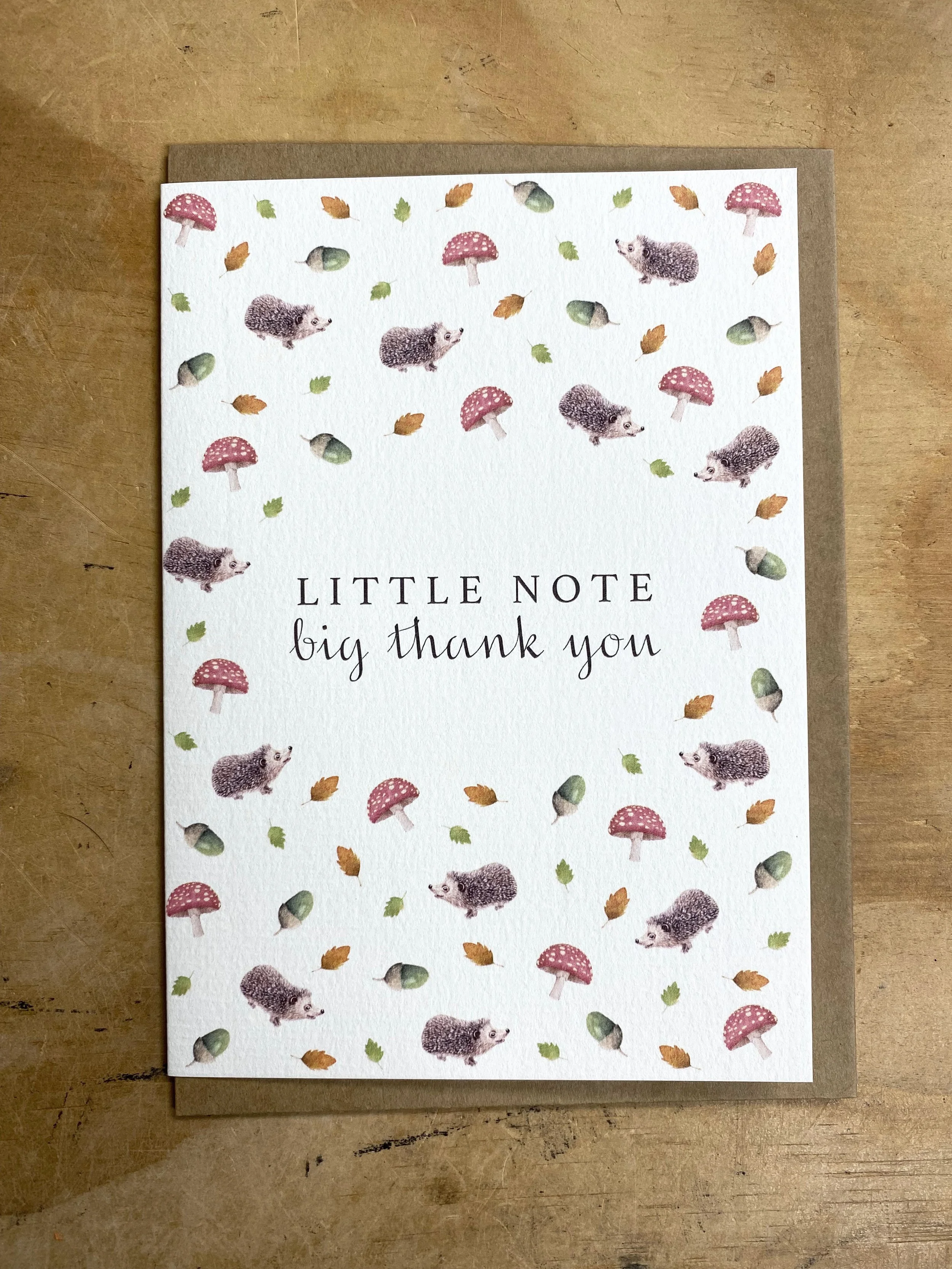 little note big thank you