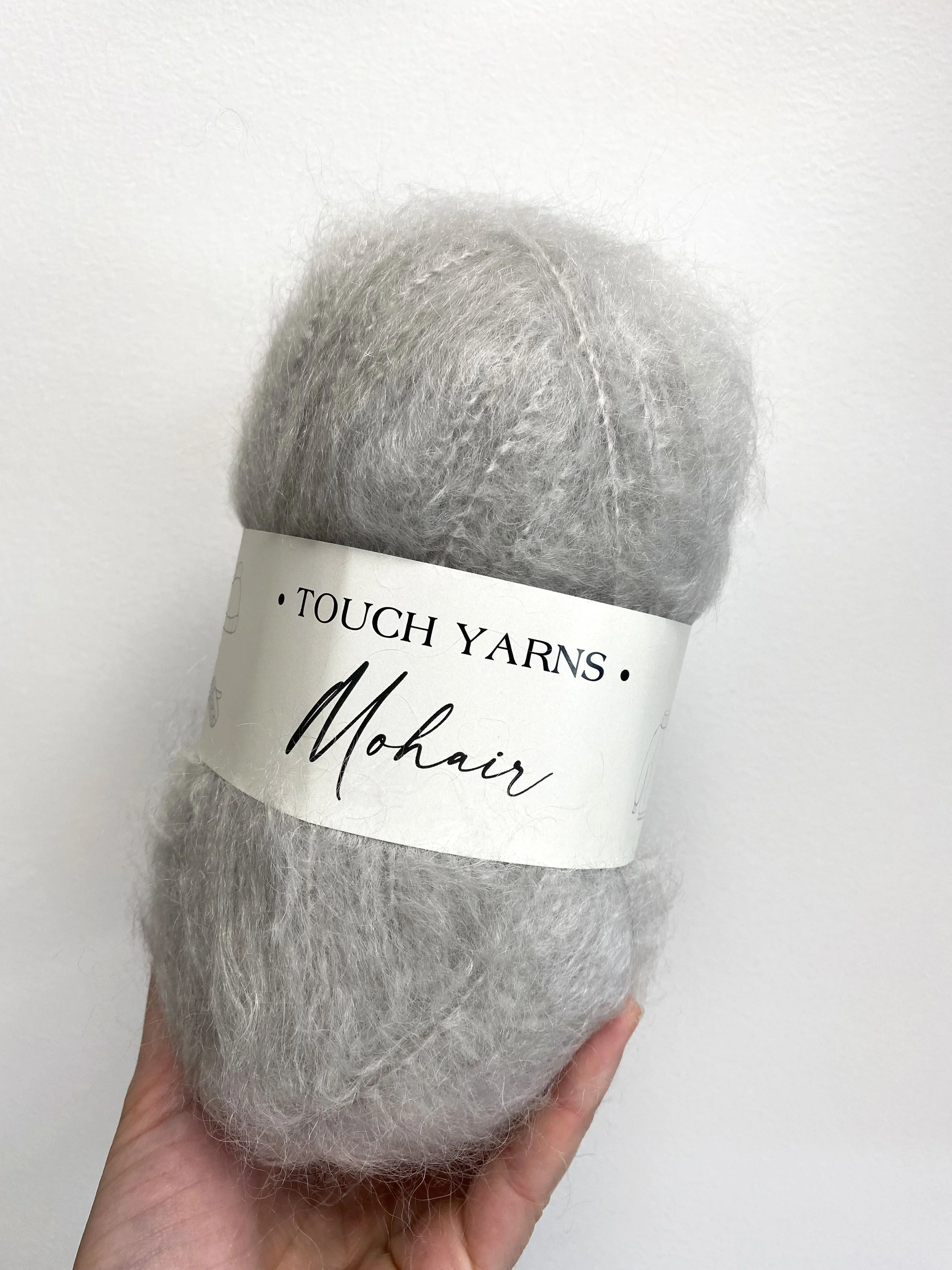 Mohair & Merino Wool Yarn 12ply - Silver