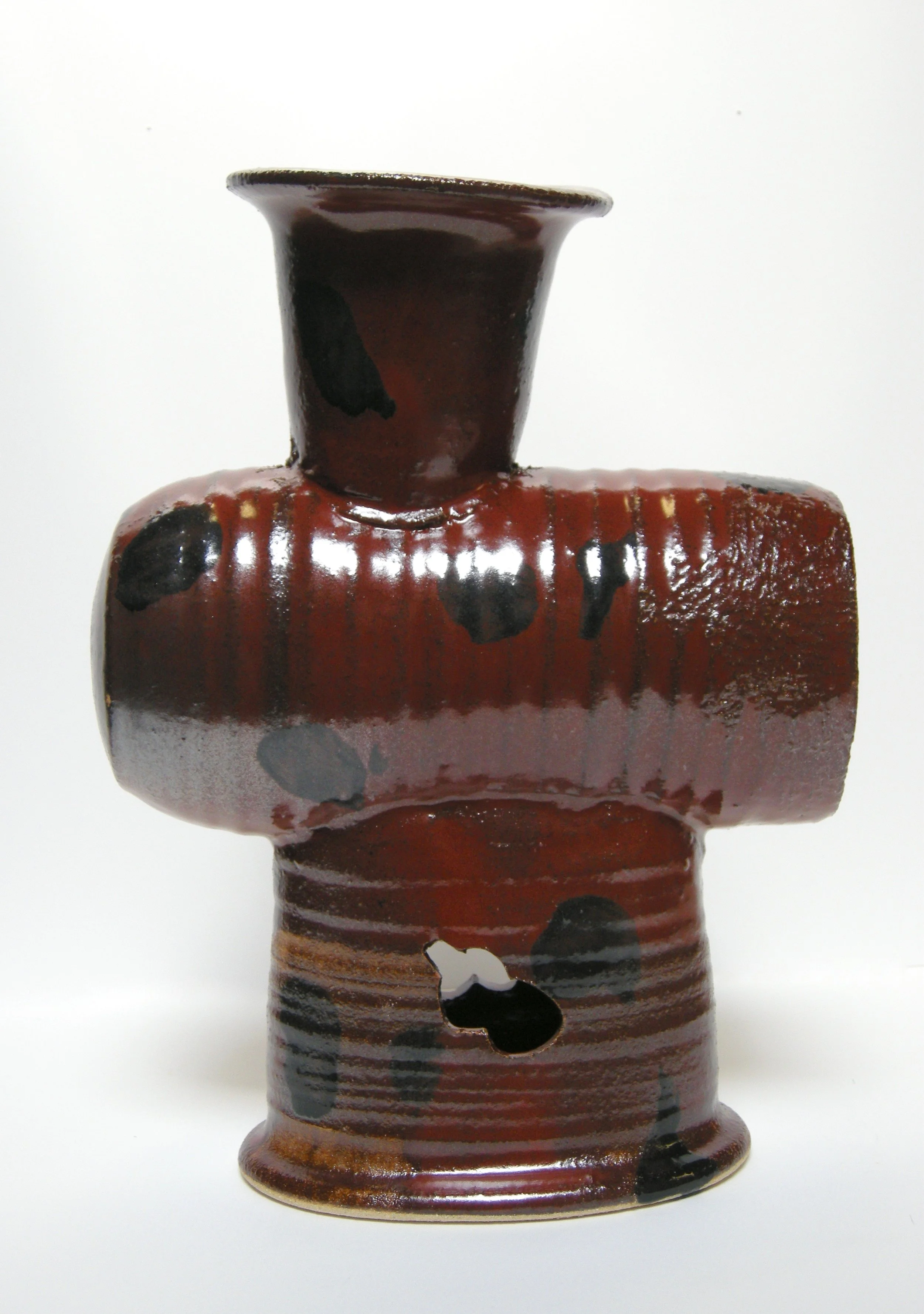 "Bail" Bodied Vase with Iron Saturate Glaze
