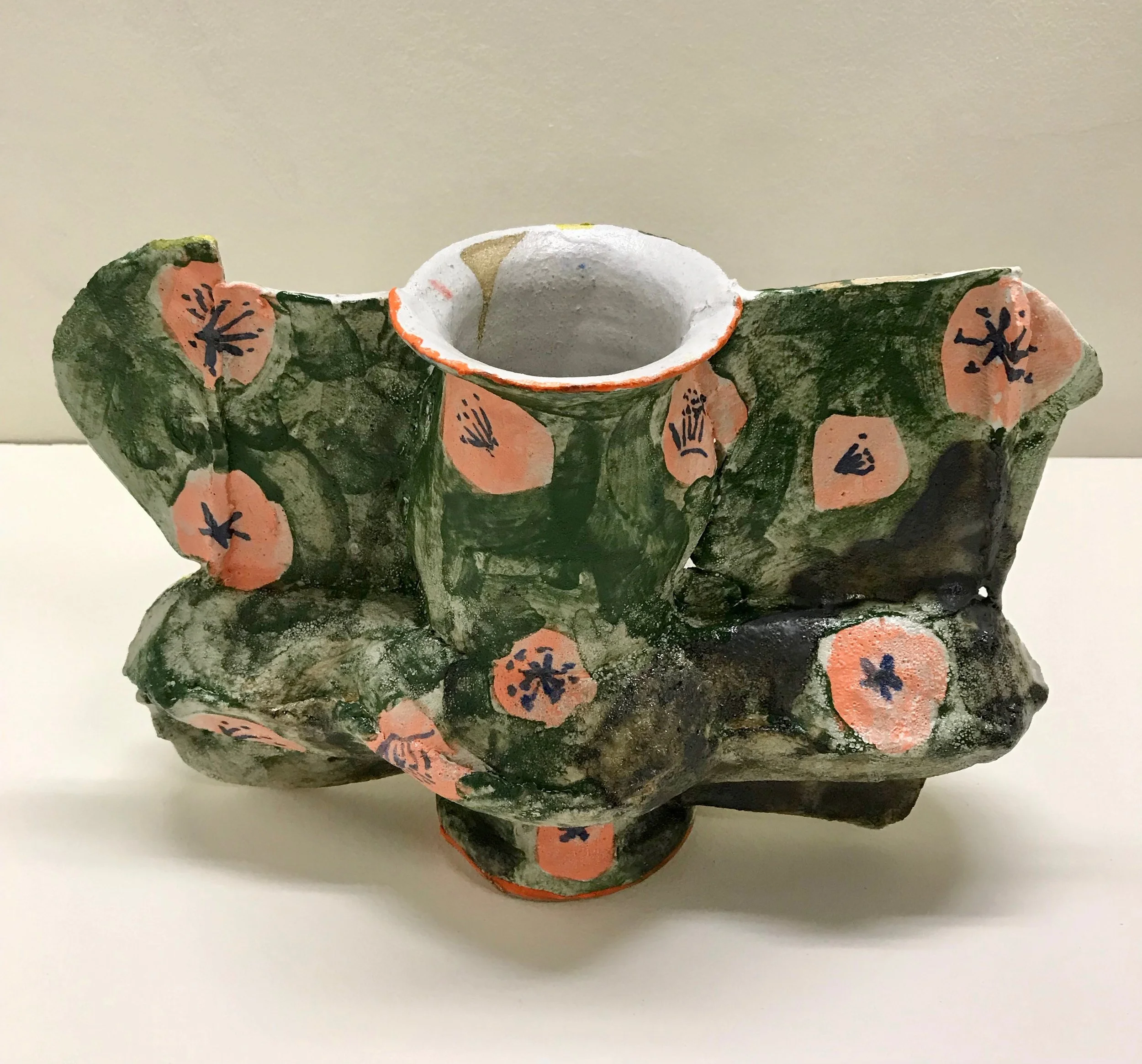 Vase with Additions and Blossom Design