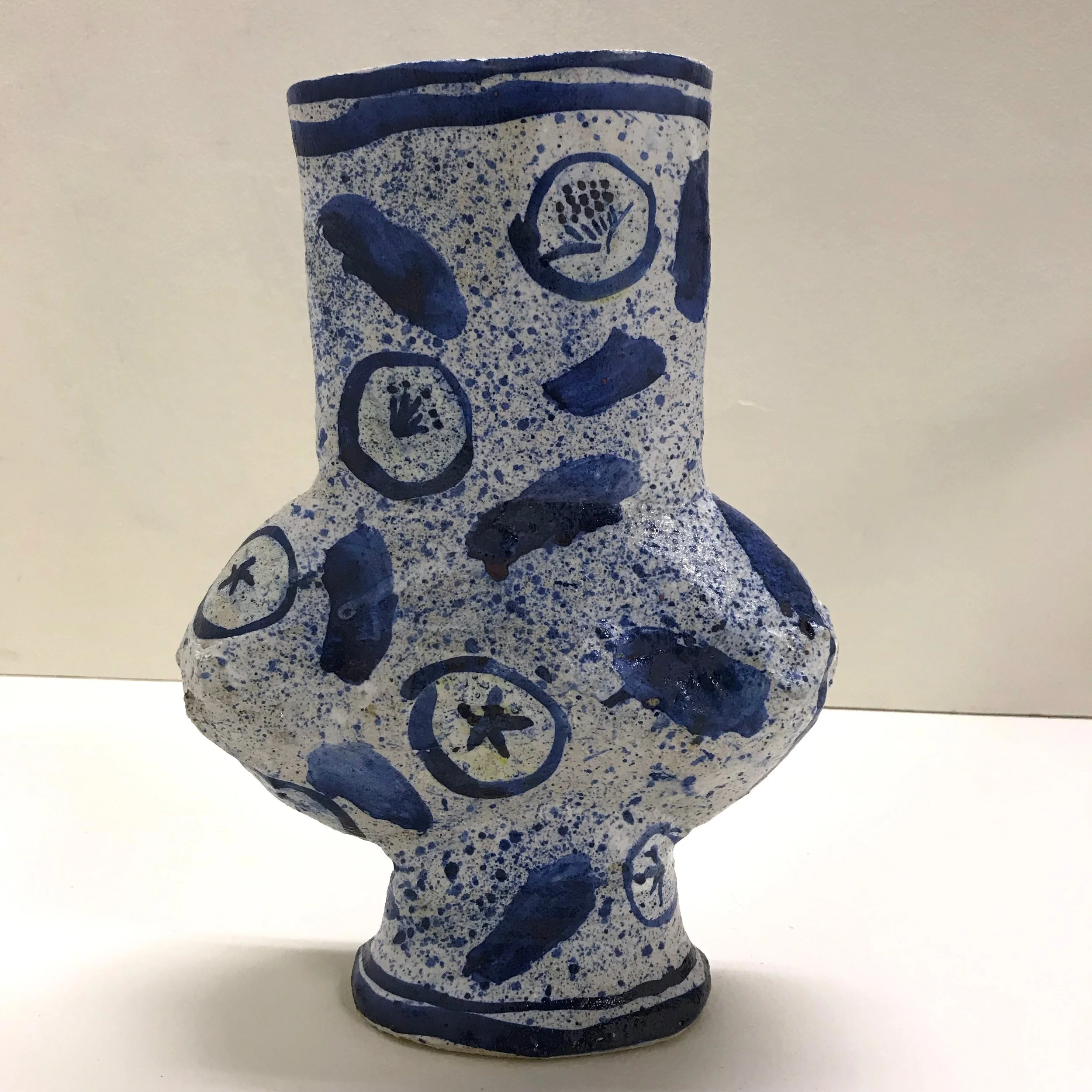 Vase with Blue Blossom Design