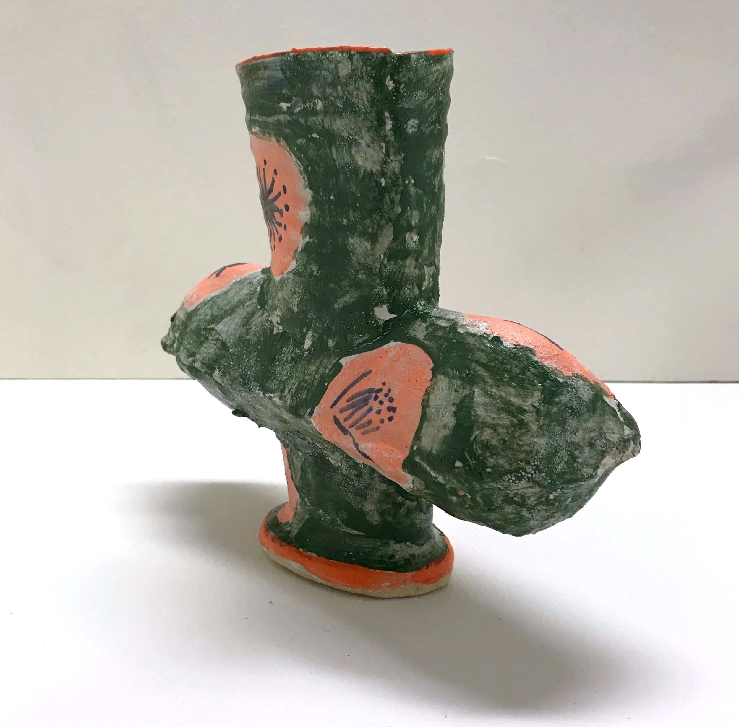 Wide Vase with Blossom Design