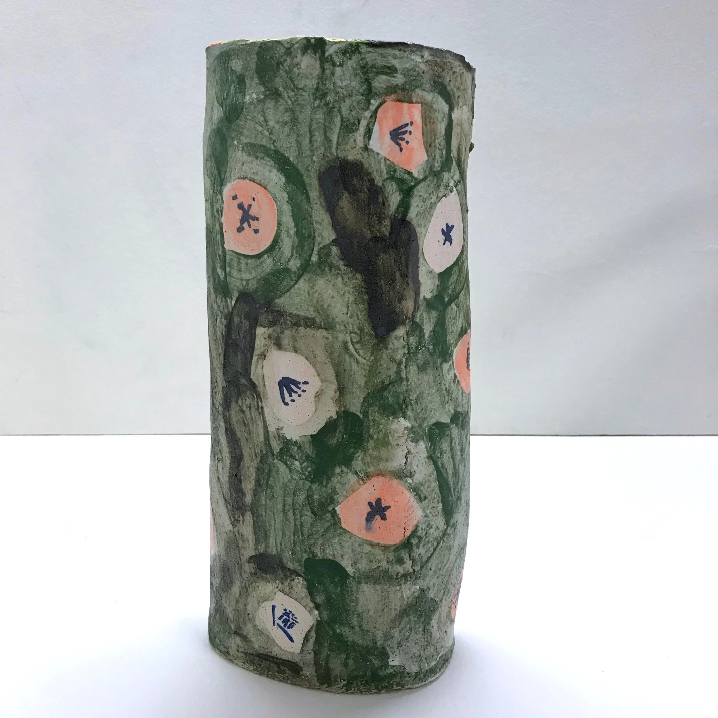 Cylinder Vase with Blossom Design